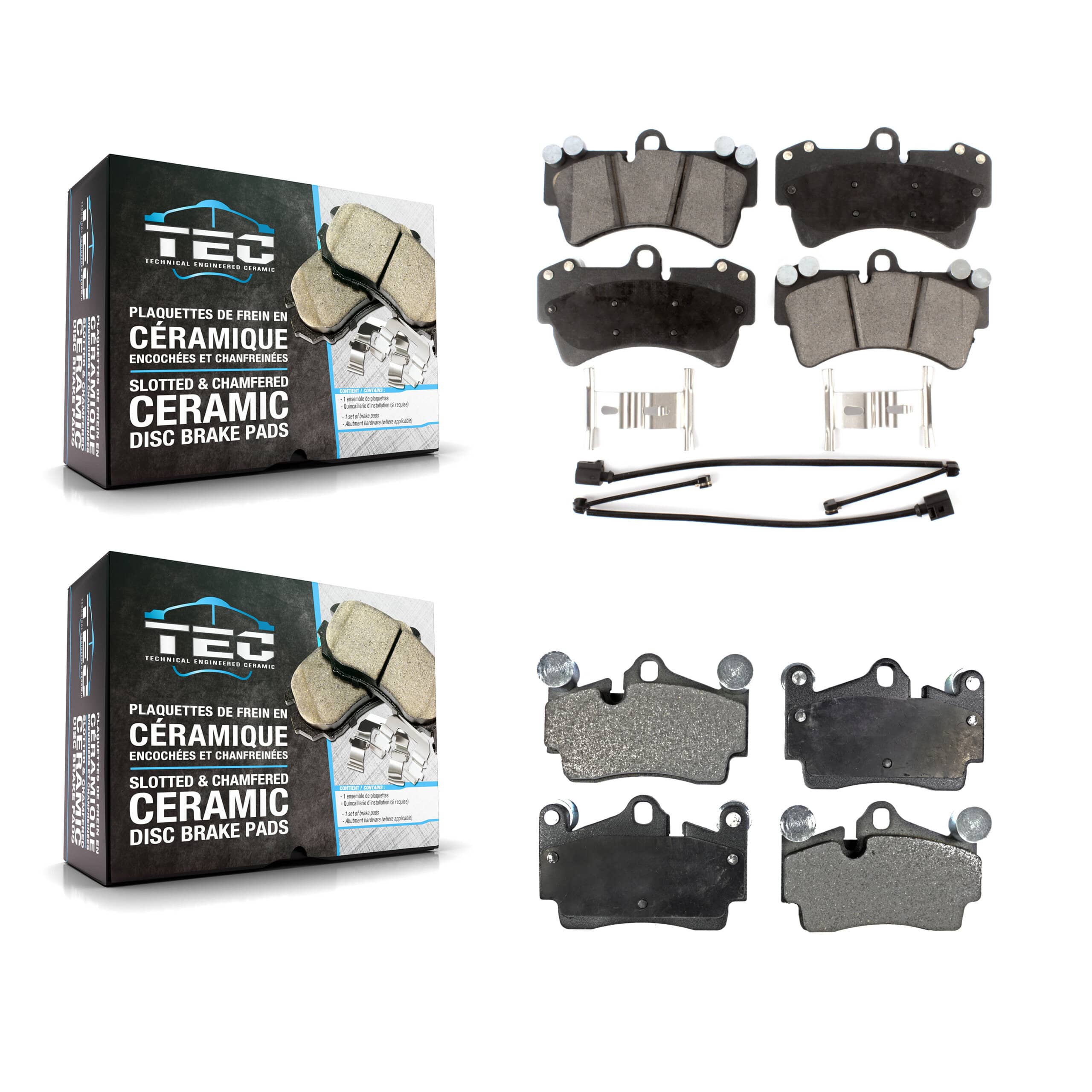 TEC - KTC-100017 - Front and Rear Disc Brake Pad Kits
