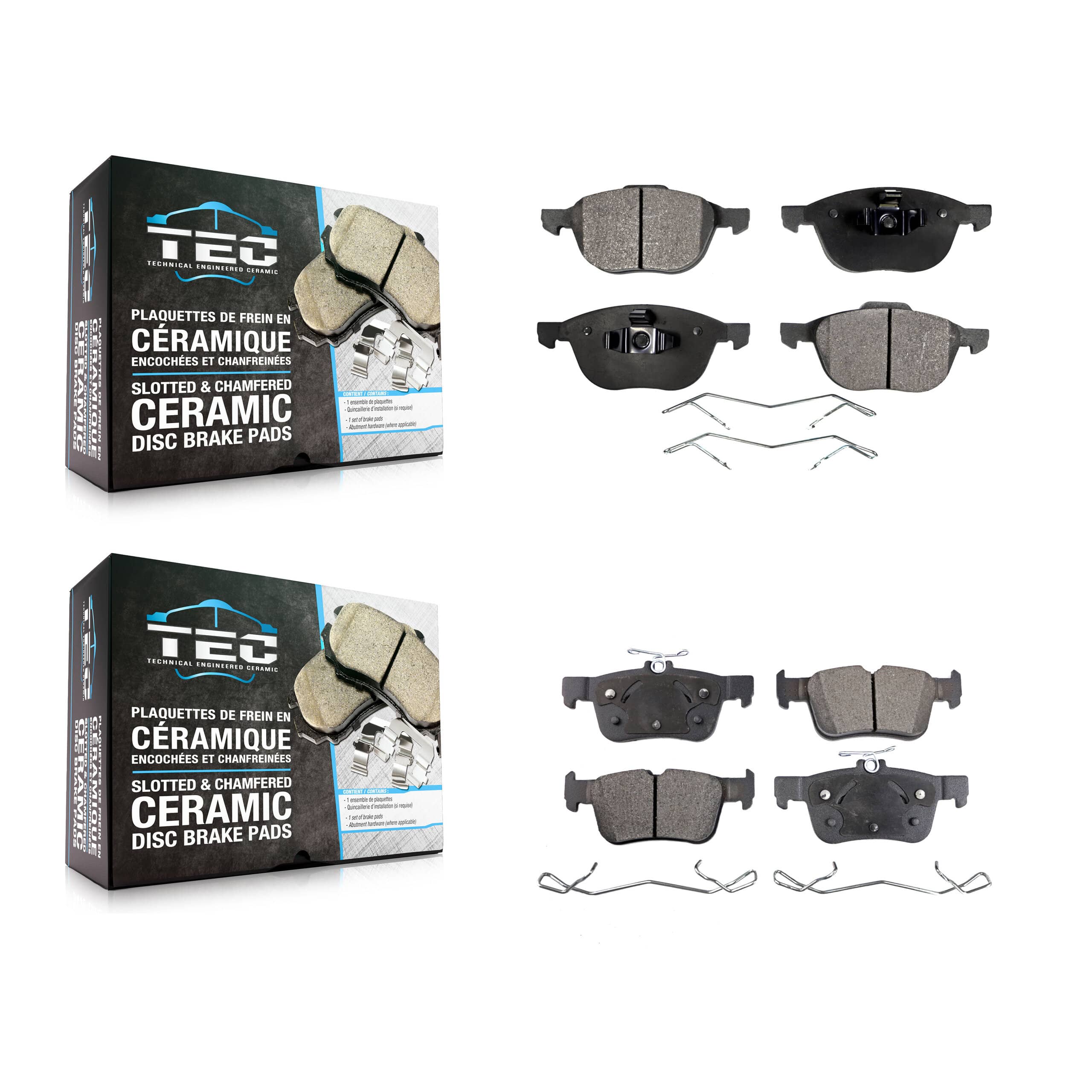 TEC - KTC-100028 - Front and Rear Disc Brake Pad Kits