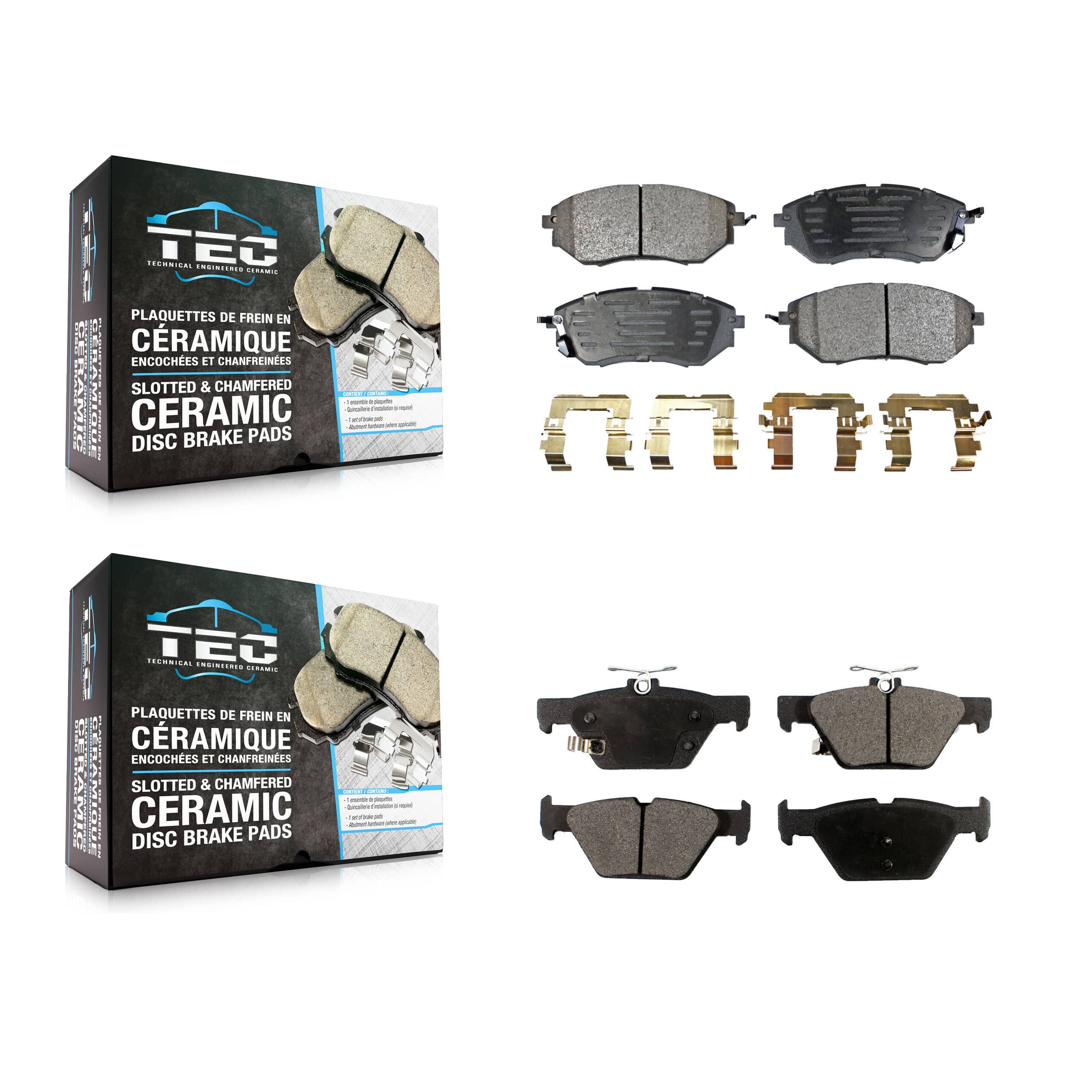TEC - KTC-100052 - Front and Rear Disc Brake Pad Kits