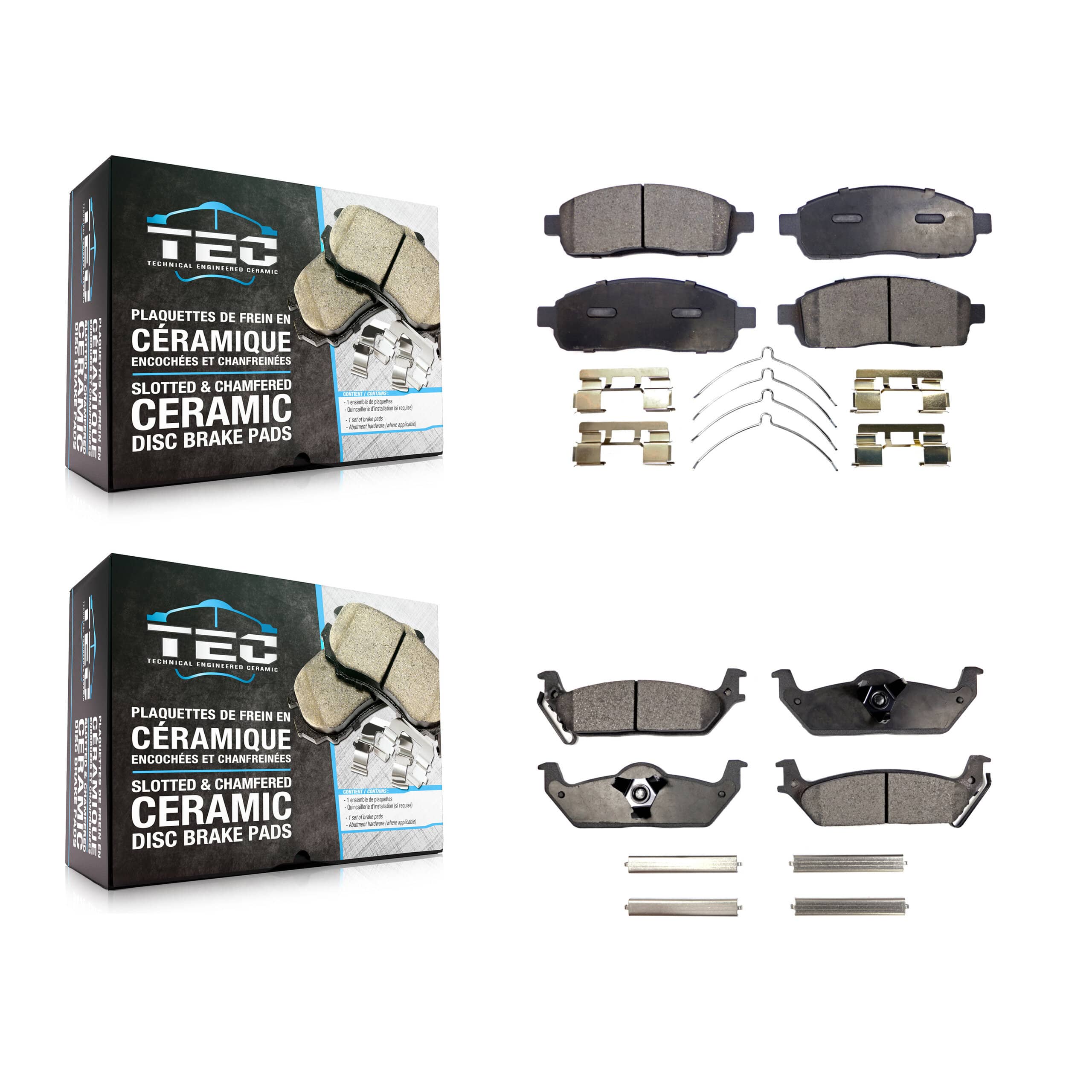 TEC - KTC-100055 - Front and Rear Disc Brake Pad Kits