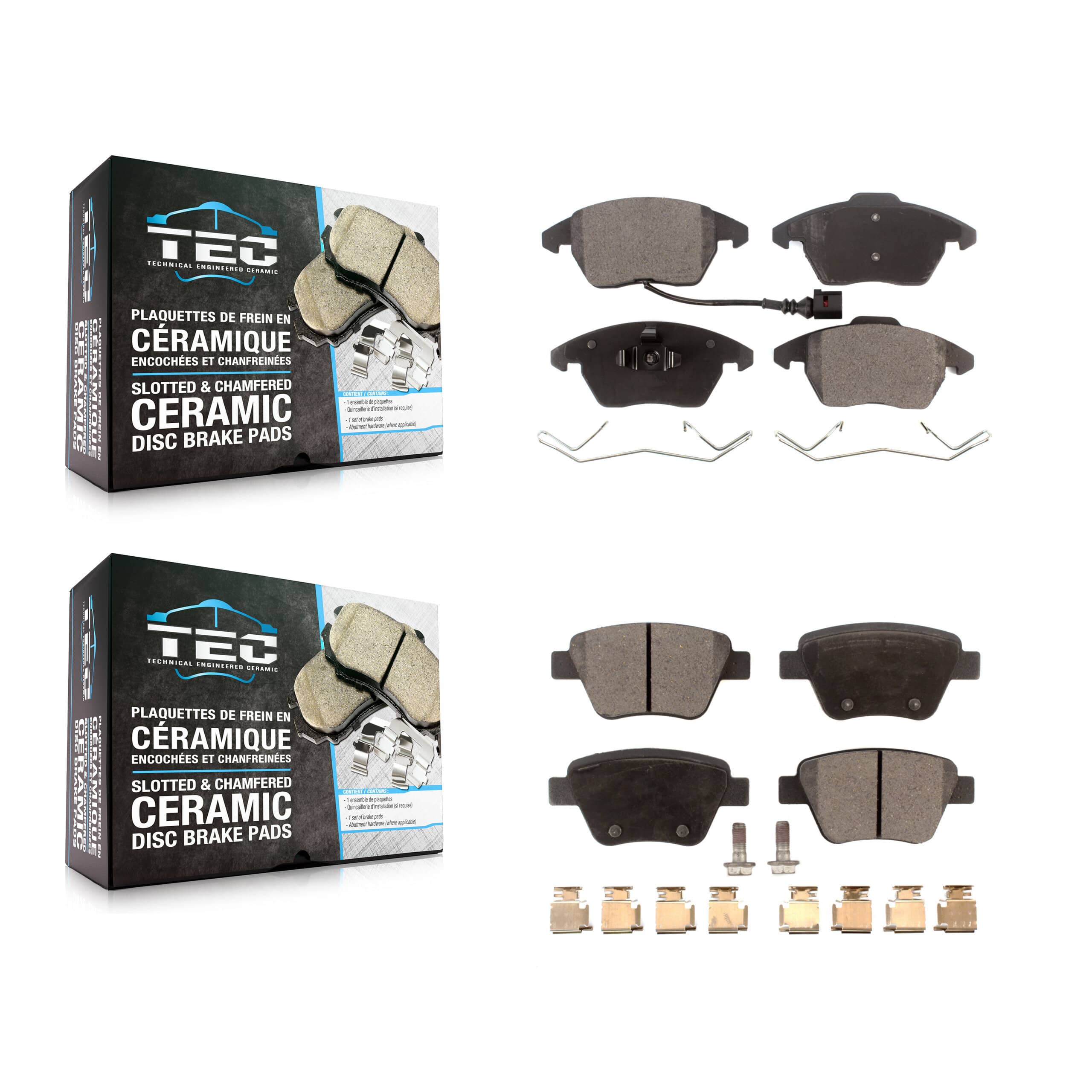 TEC - KTC-100067 - Front and Rear Disc Brake Pad Kits