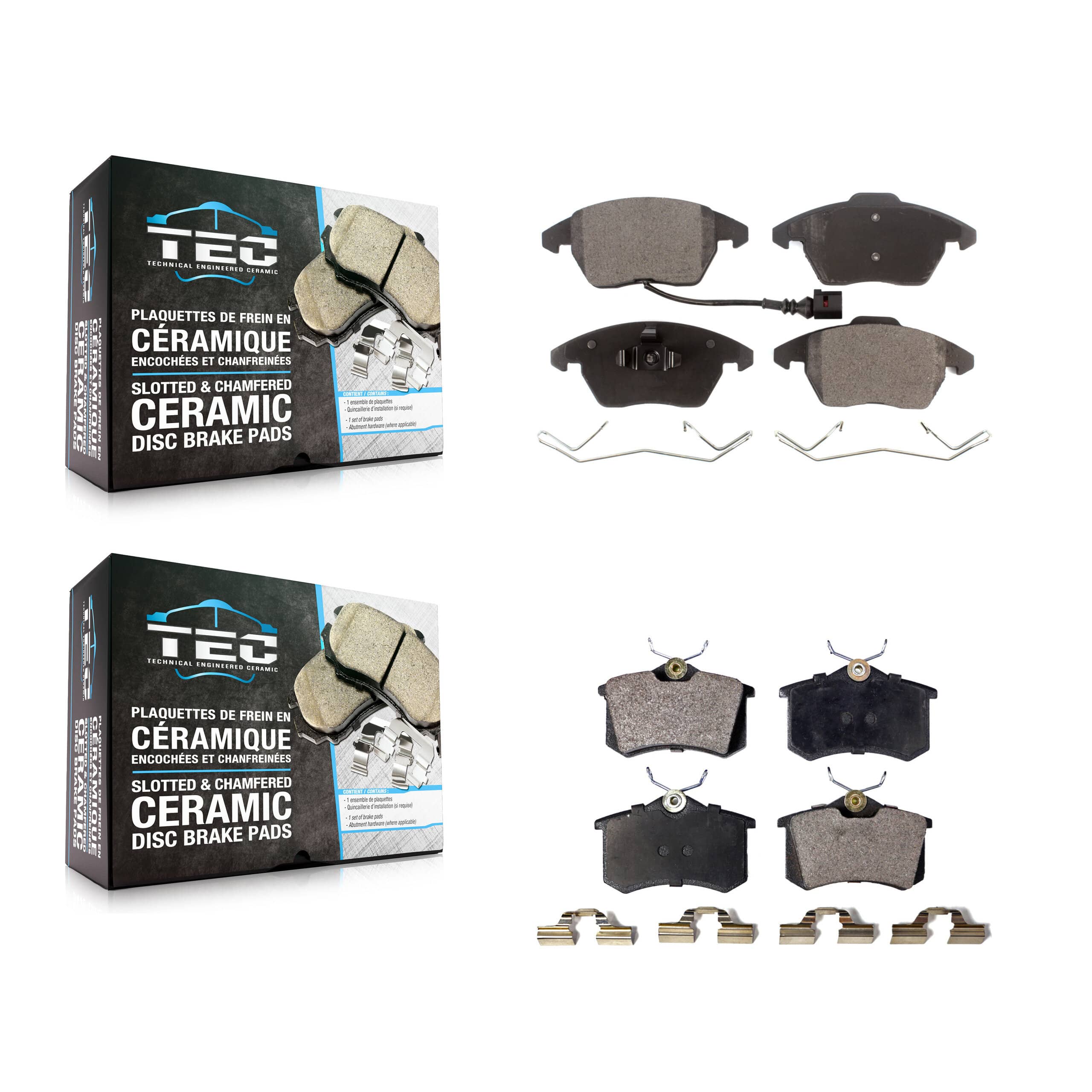 TEC - KTC-100068 - Front and Rear Disc Brake Pad Kits