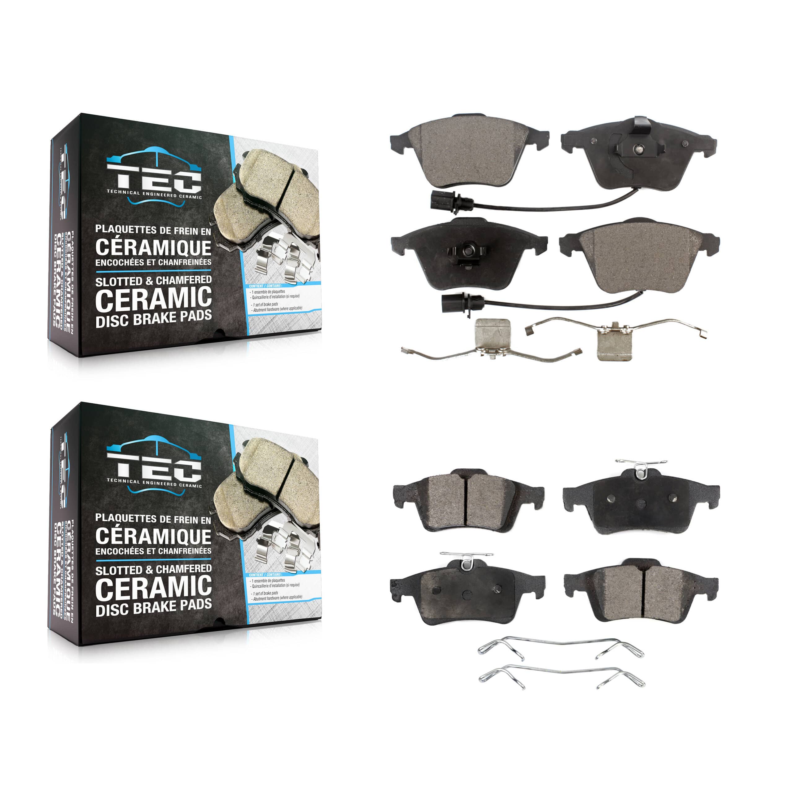 TEC - KTC-100070 - Front and Rear Disc Brake Pad Kits