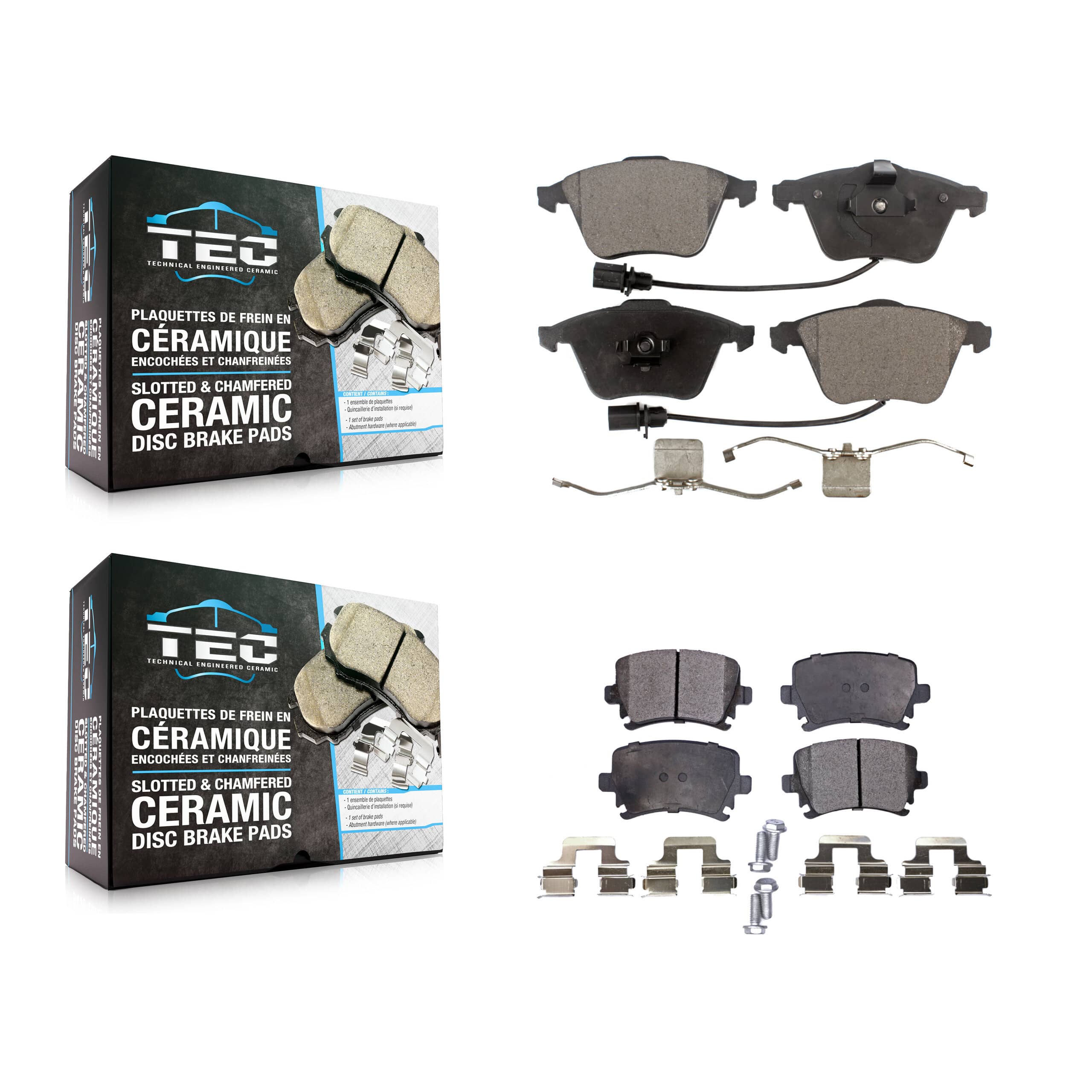 TEC - KTC-100071 - Front and Rear Disc Brake Pad Kits
