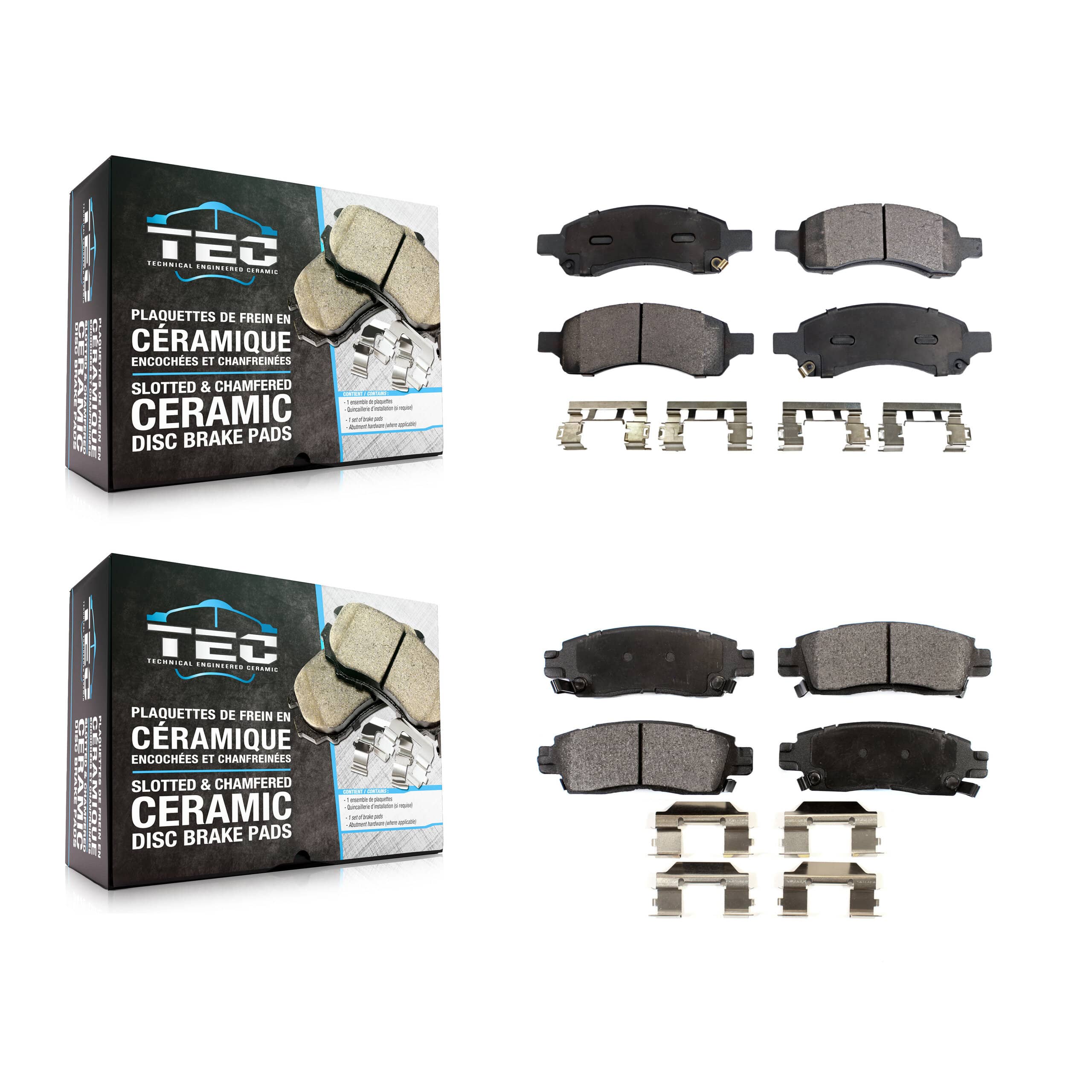 TEC - KTC-100090 - Front and Rear Disc Brake Pad Kits