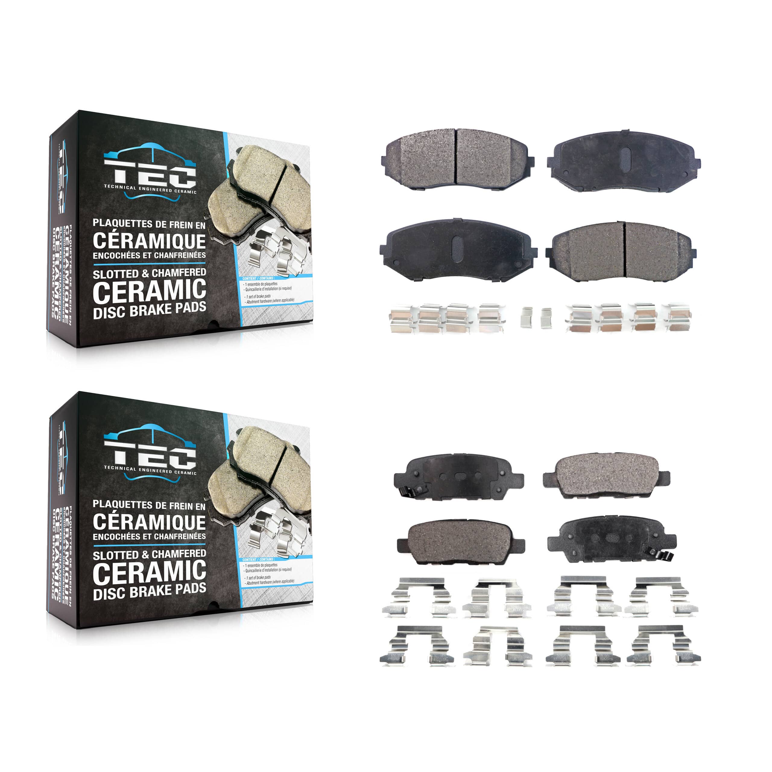 TEC - KTC-100096 - Front and Rear Disc Brake Pad Kits