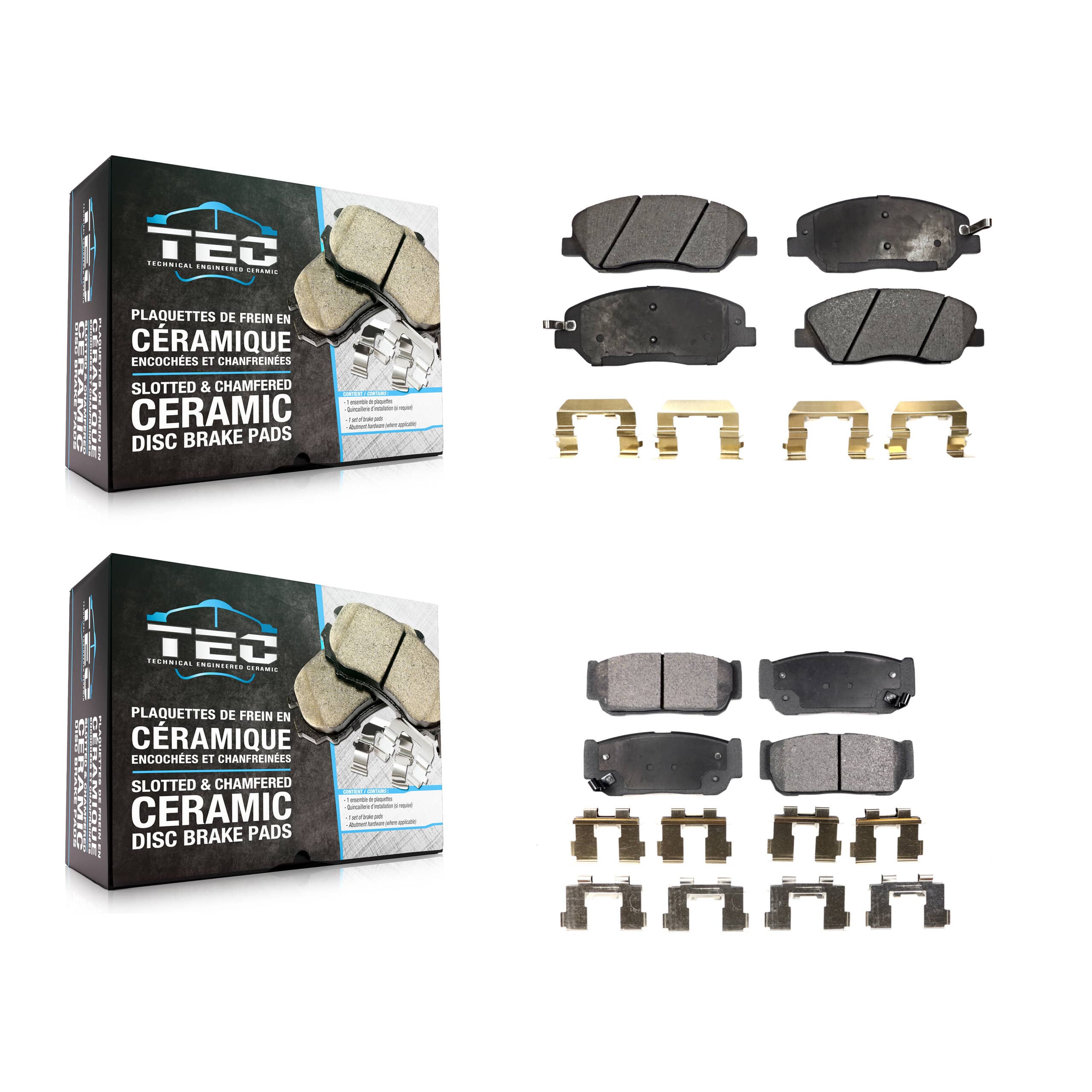 TEC - KTC-100100 - Front and Rear Disc Brake Pad Kits