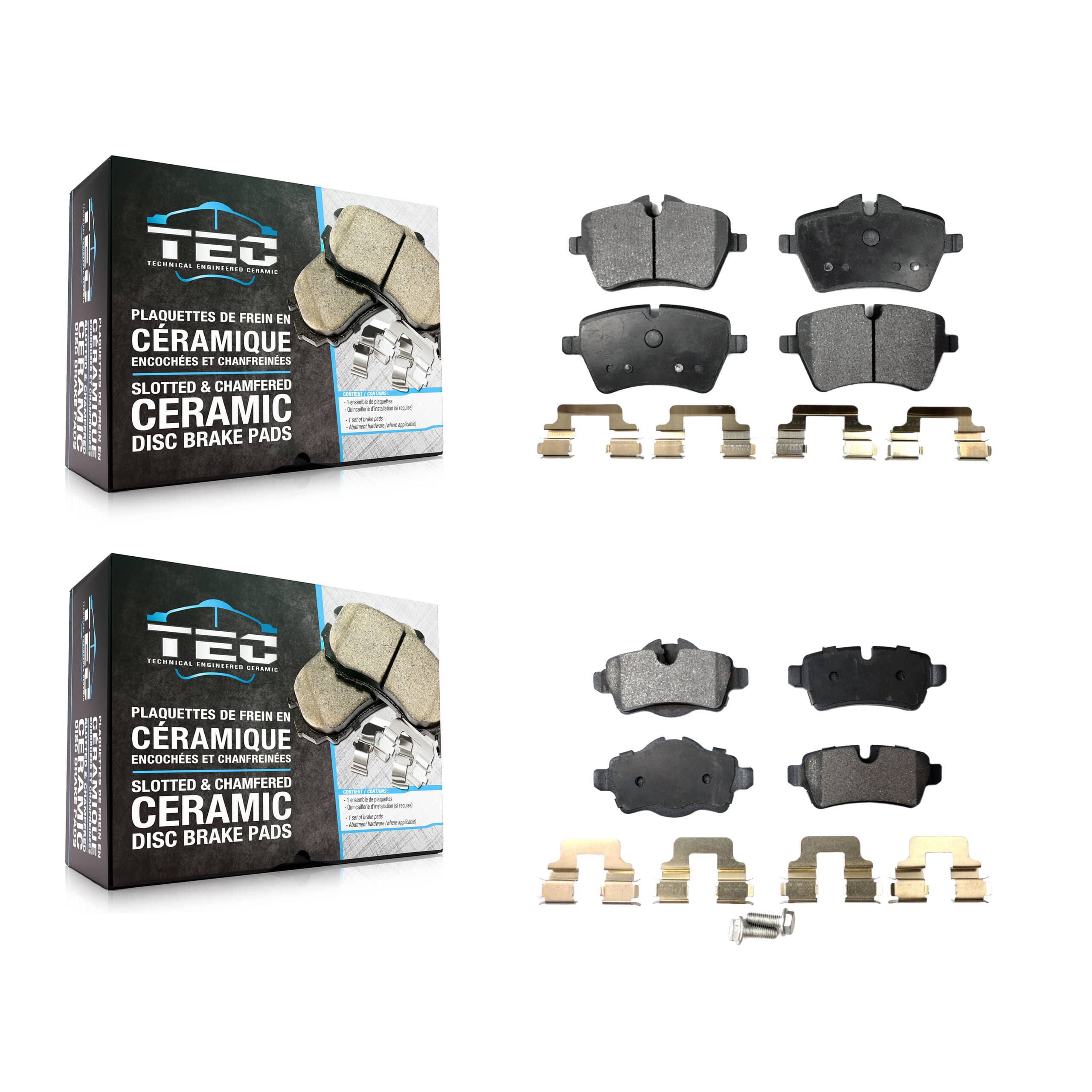 TEC - KTC-100101 - Front and Rear Disc Brake Pad Kits