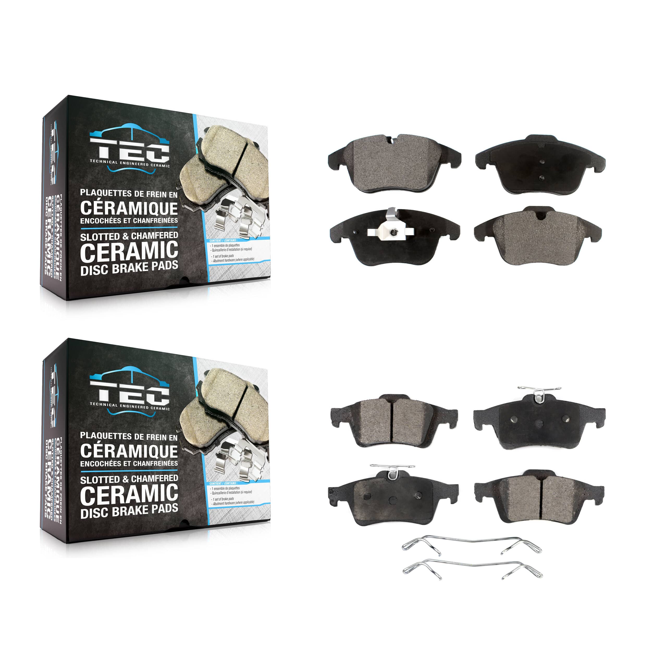 TEC - KTC-100112 - Front and Rear Disc Brake Pad Kits