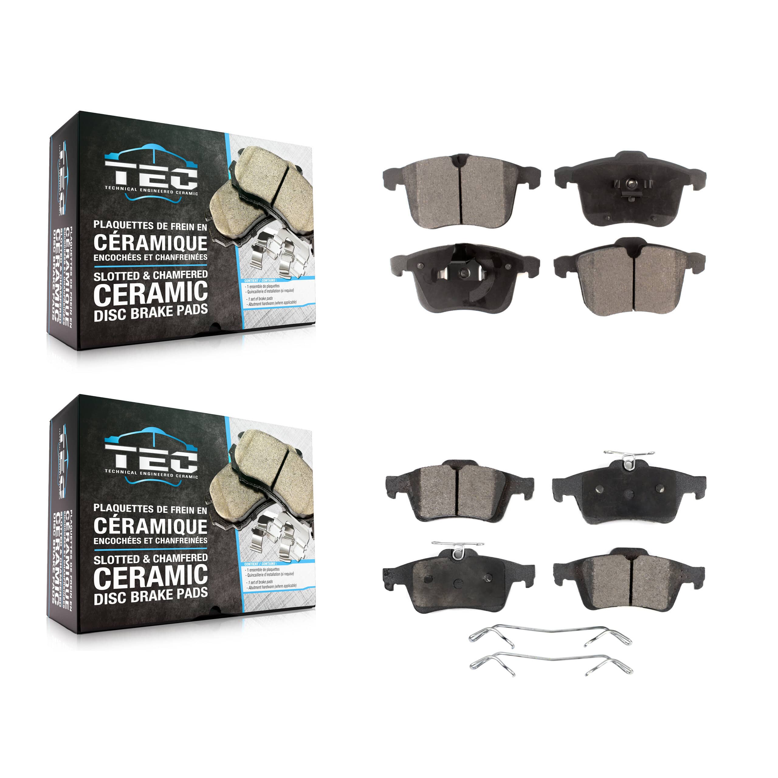 TEC - KTC-100113 - Front and Rear Disc Brake Pad Kits