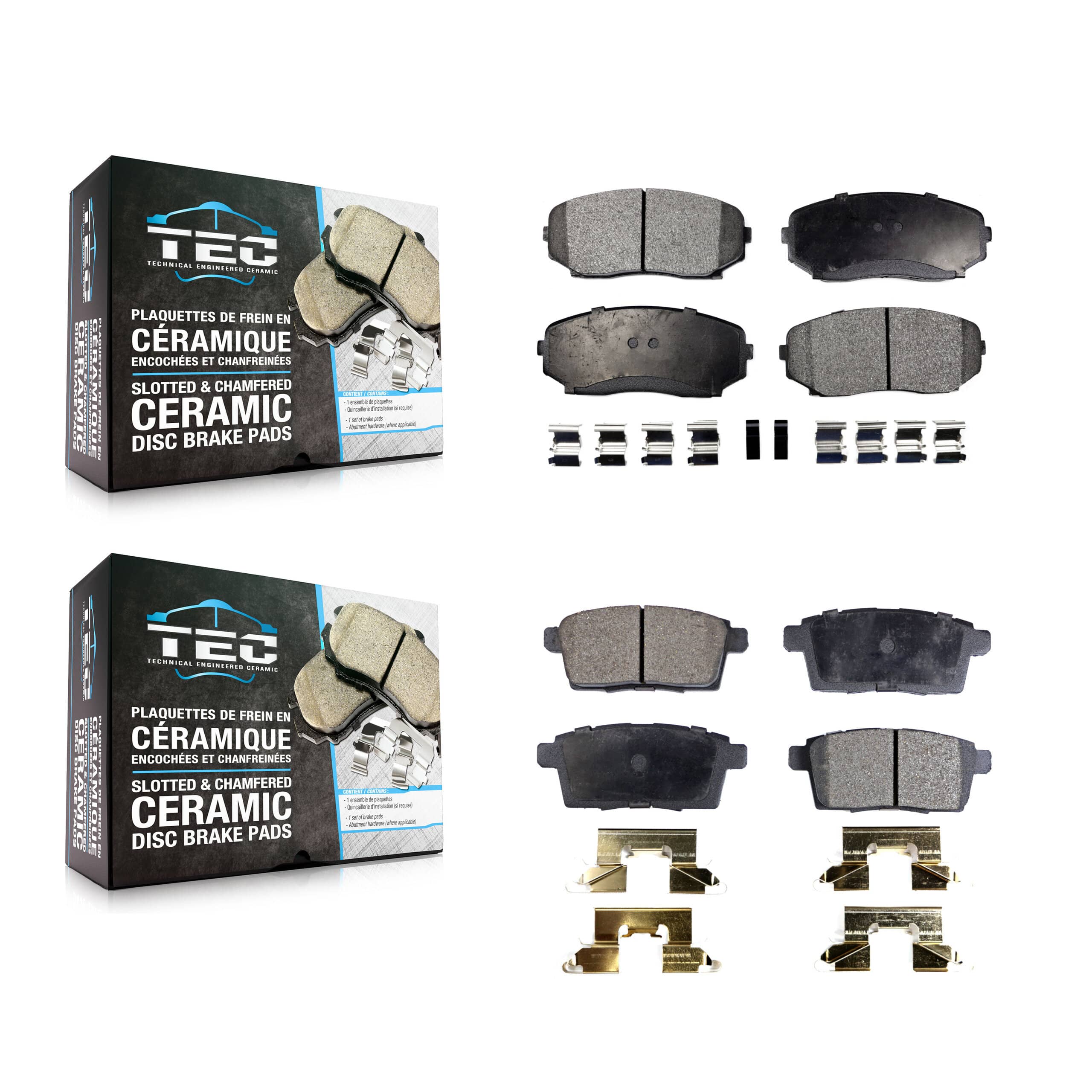 TEC - KTC-100114 - Front and Rear Disc Brake Pad Kits