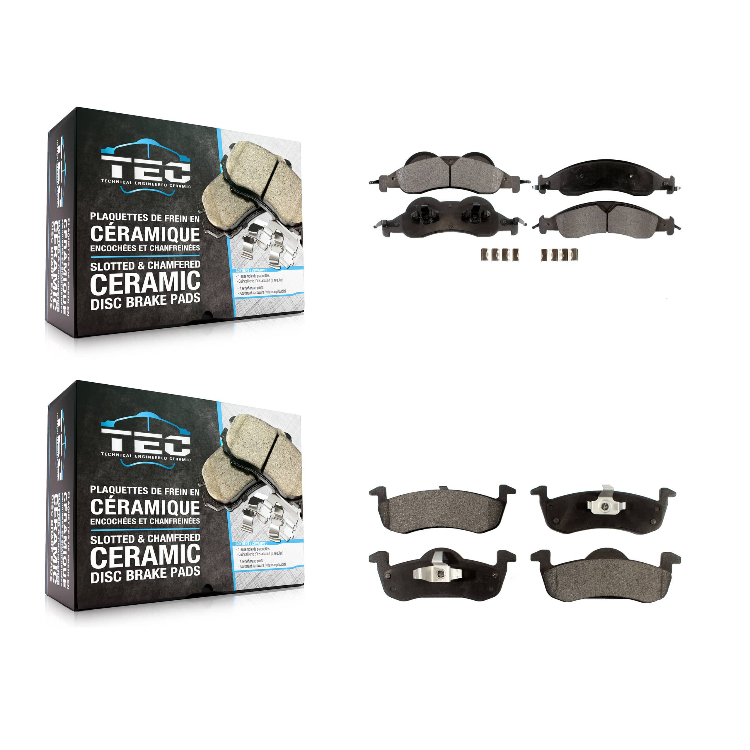 TEC - KTC-100119 - Front and Rear Disc Brake Pad Kits