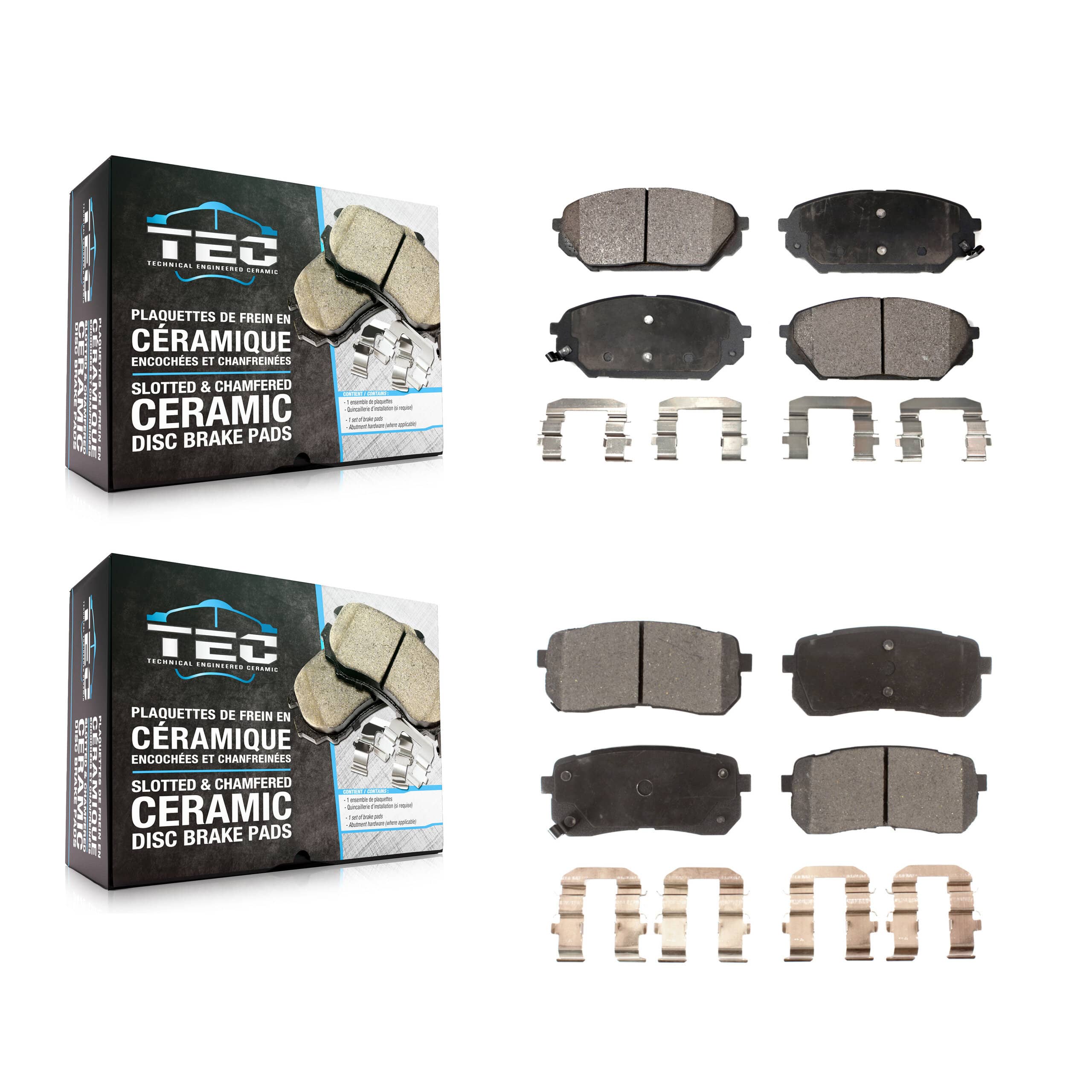 TEC - KTC-100129 - Front and Rear Disc Brake Pad Kits