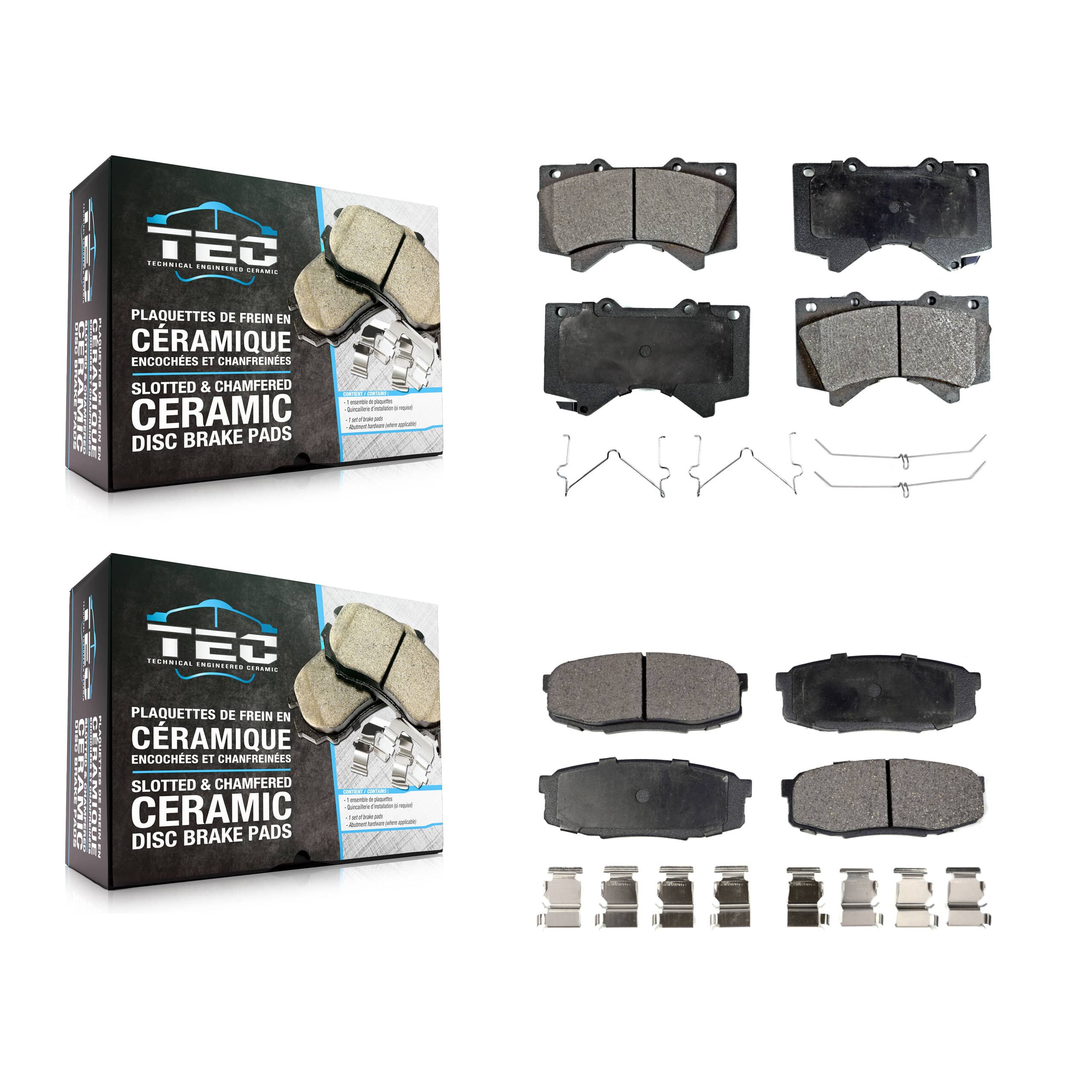 TEC - KTC-100130 - Front and Rear Disc Brake Pad Kits