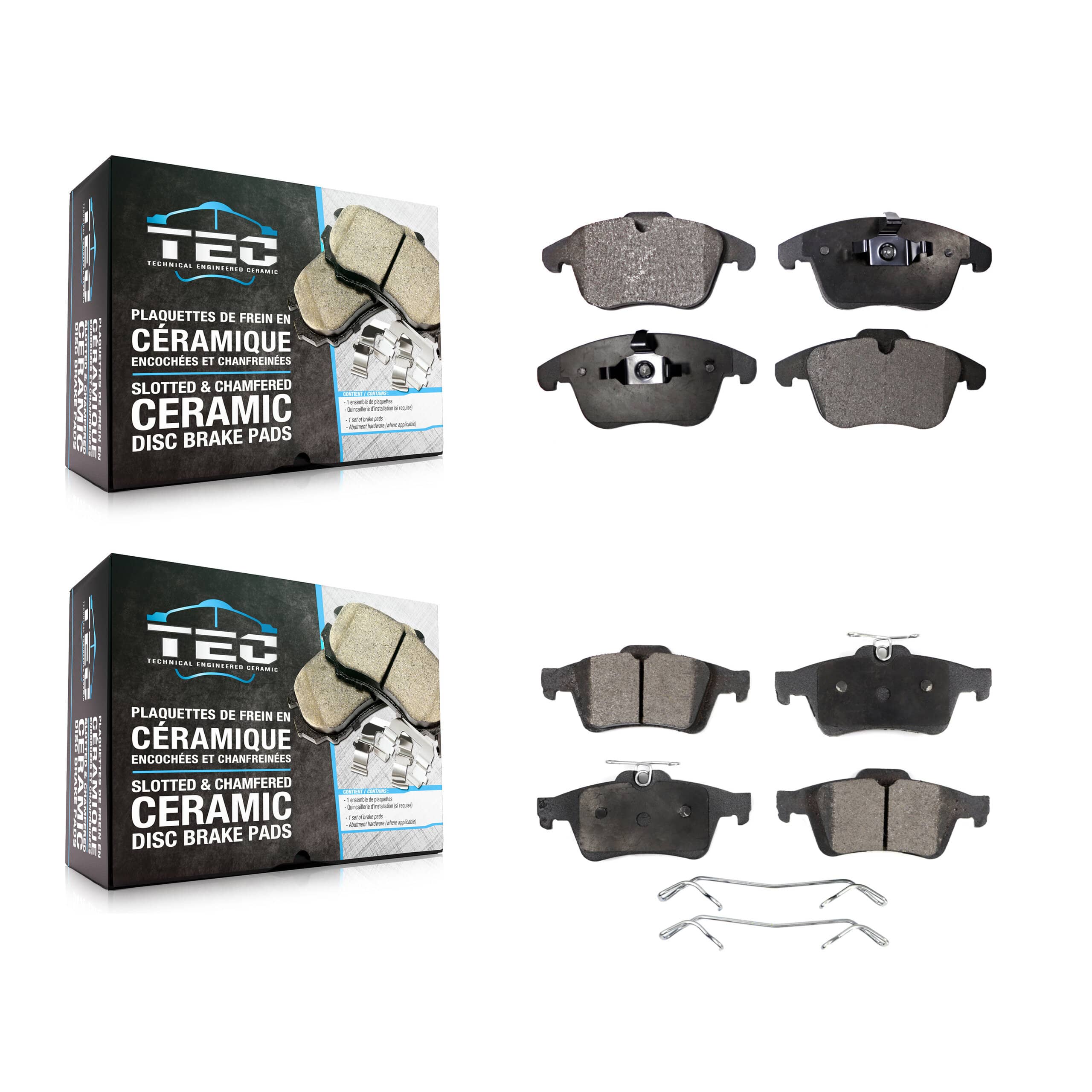 TEC - KTC-100132 - Front and Rear Disc Brake Pad Kits