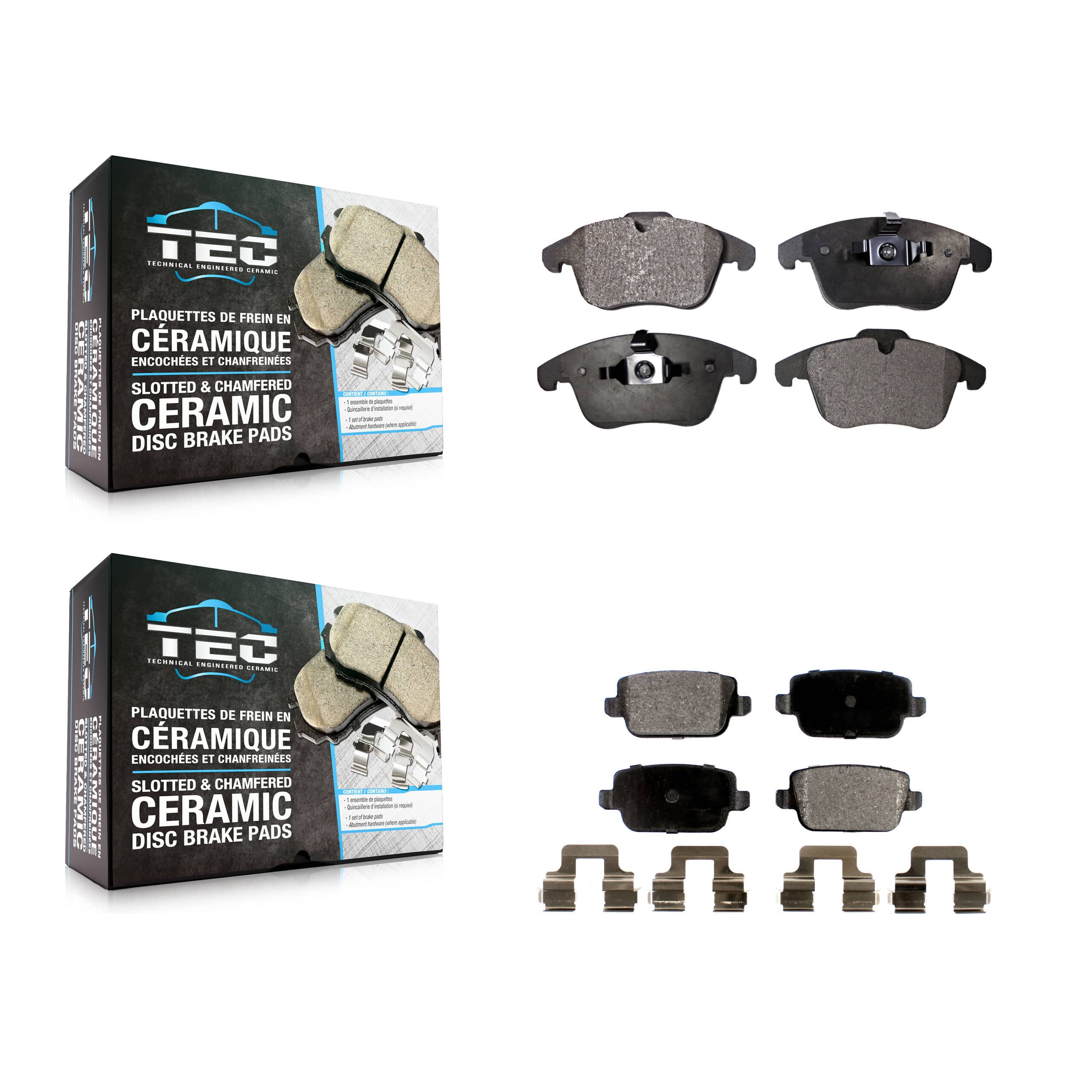 TEC - KTC-100134 - Front and Rear Disc Brake Pad Kits