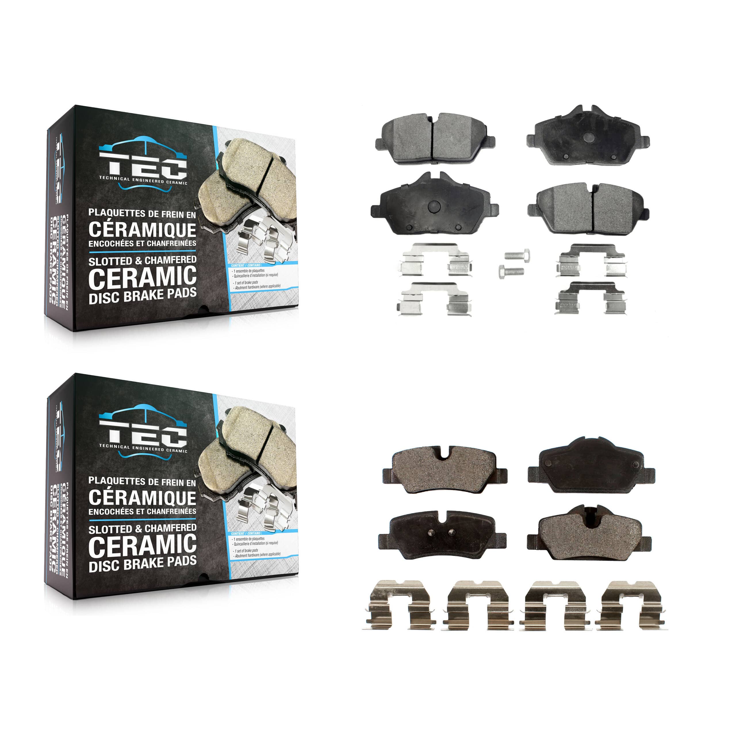 TEC - KTC-100136 - Front and Rear Disc Brake Pad Kits