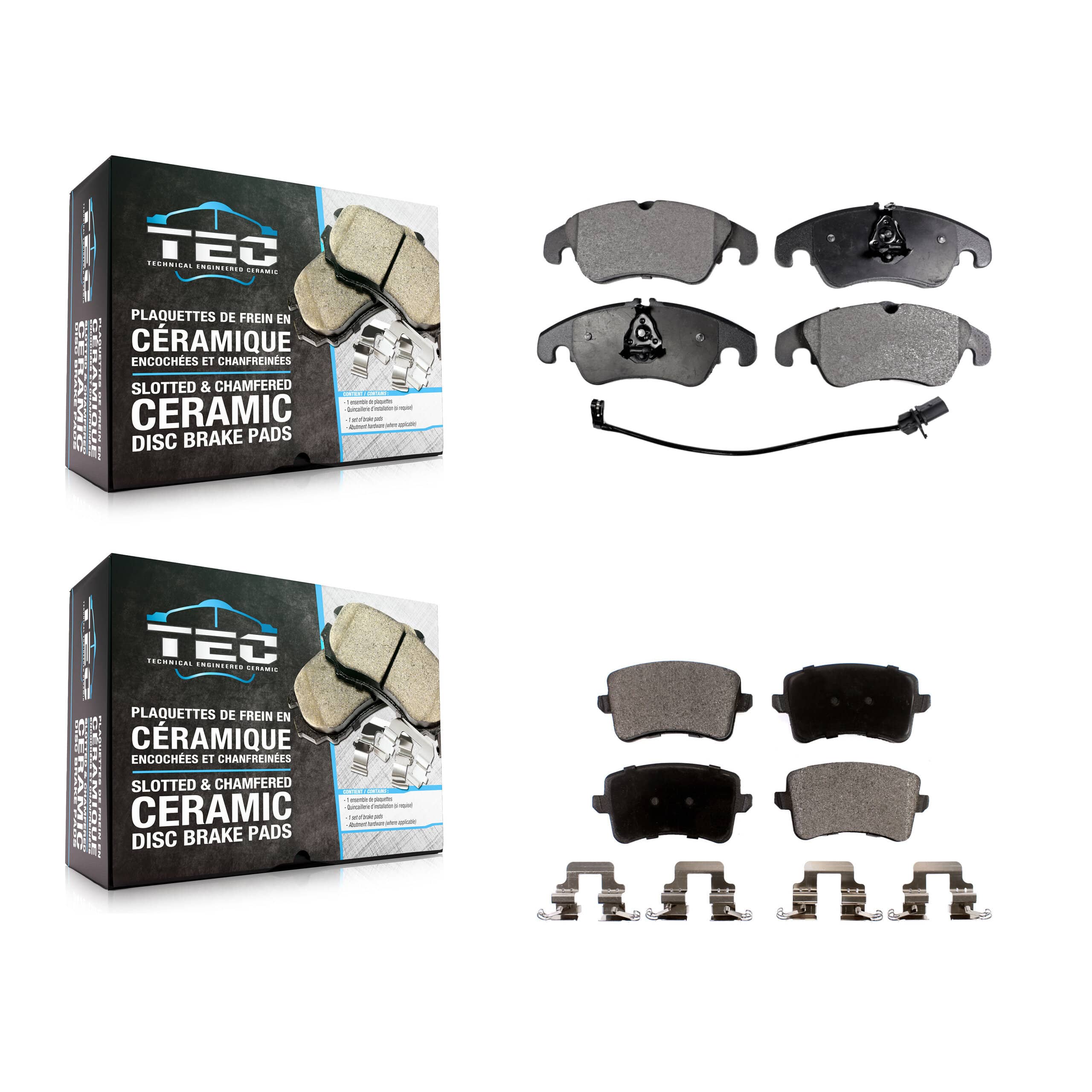 TEC - KTC-100138 - Front and Rear Disc Brake Pad Kits