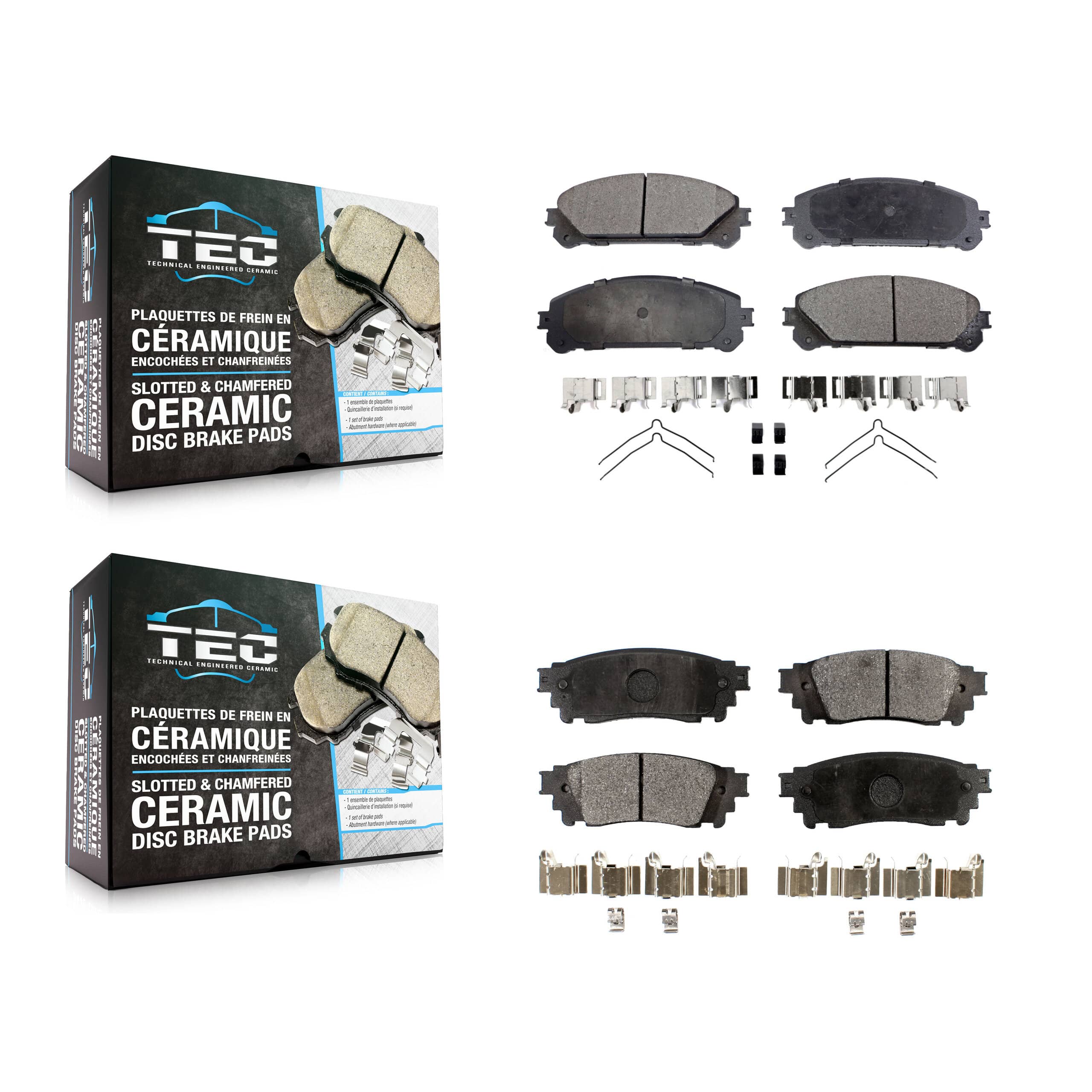 TEC - KTC-100142 - Front and Rear Disc Brake Pad Kits