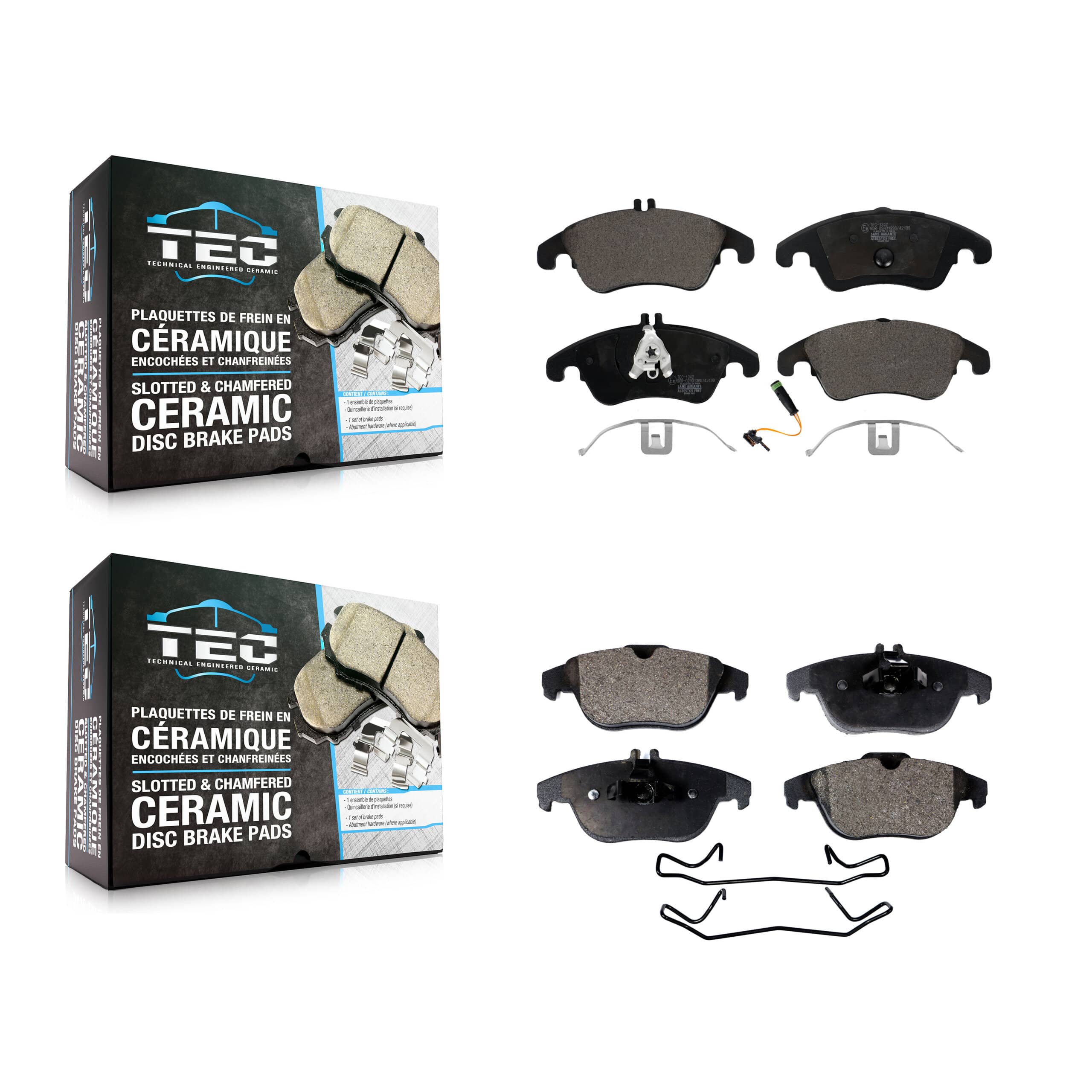 TEC - KTC-100152 - Front and Rear Disc Brake Pad Kits