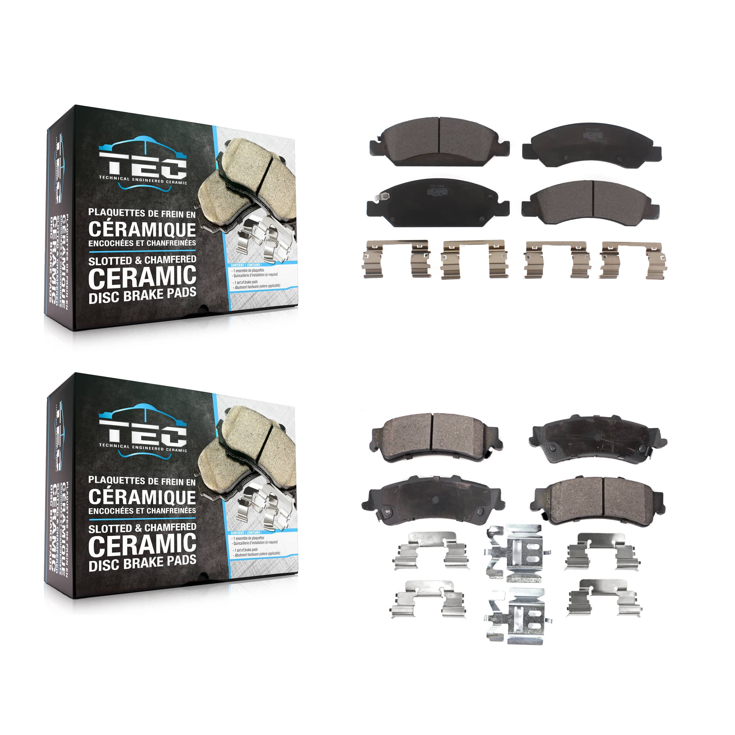 TEC - KTC-100160 - Front and Rear Disc Brake Pad Kits