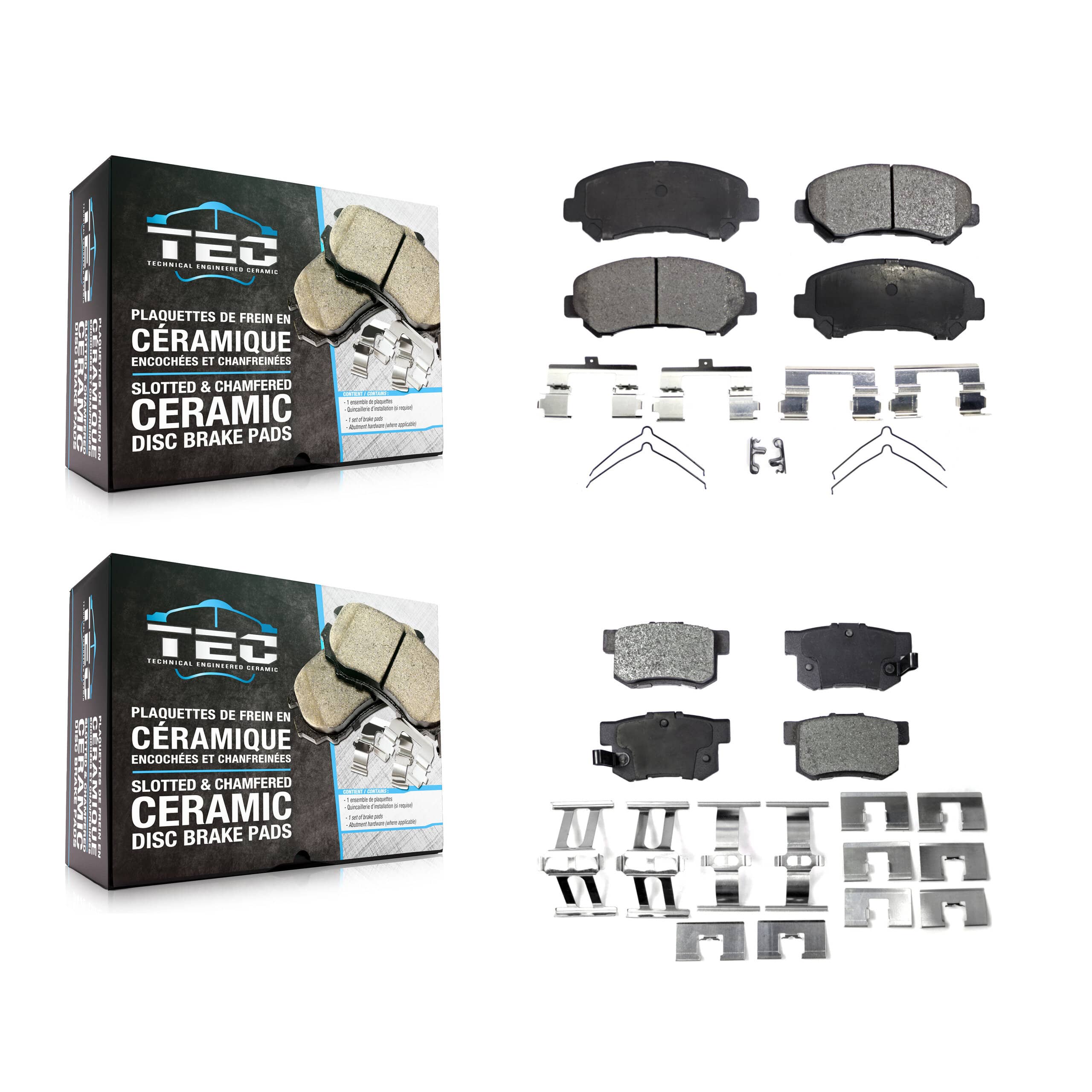 TEC - KTC-100166 - Front and Rear Disc Brake Pad Kits