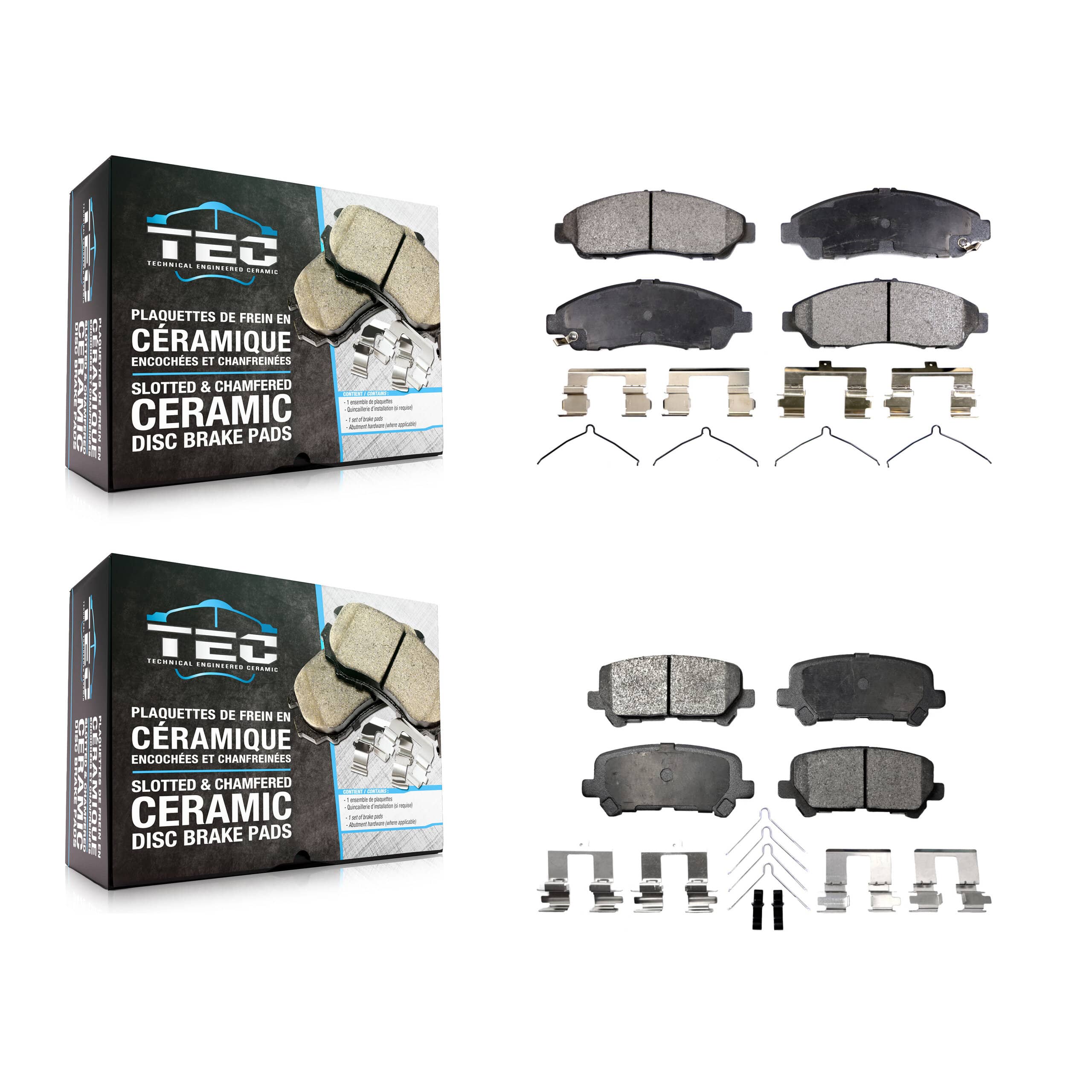 TEC - KTC-100171 - Front and Rear Disc Brake Pad Kits