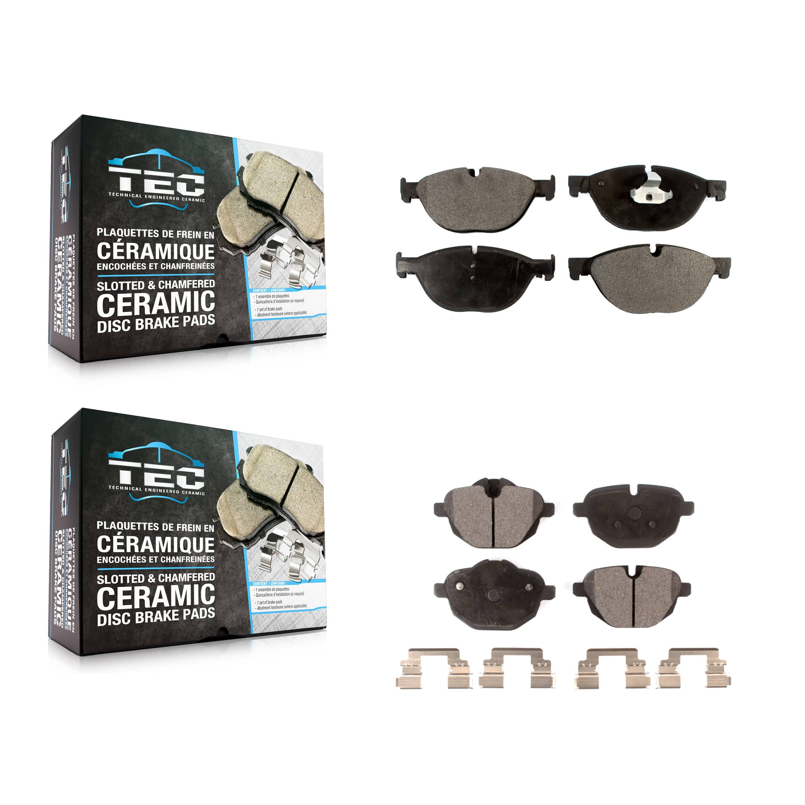 TEC - KTC-100188 - Front and Rear Disc Brake Pad Kits