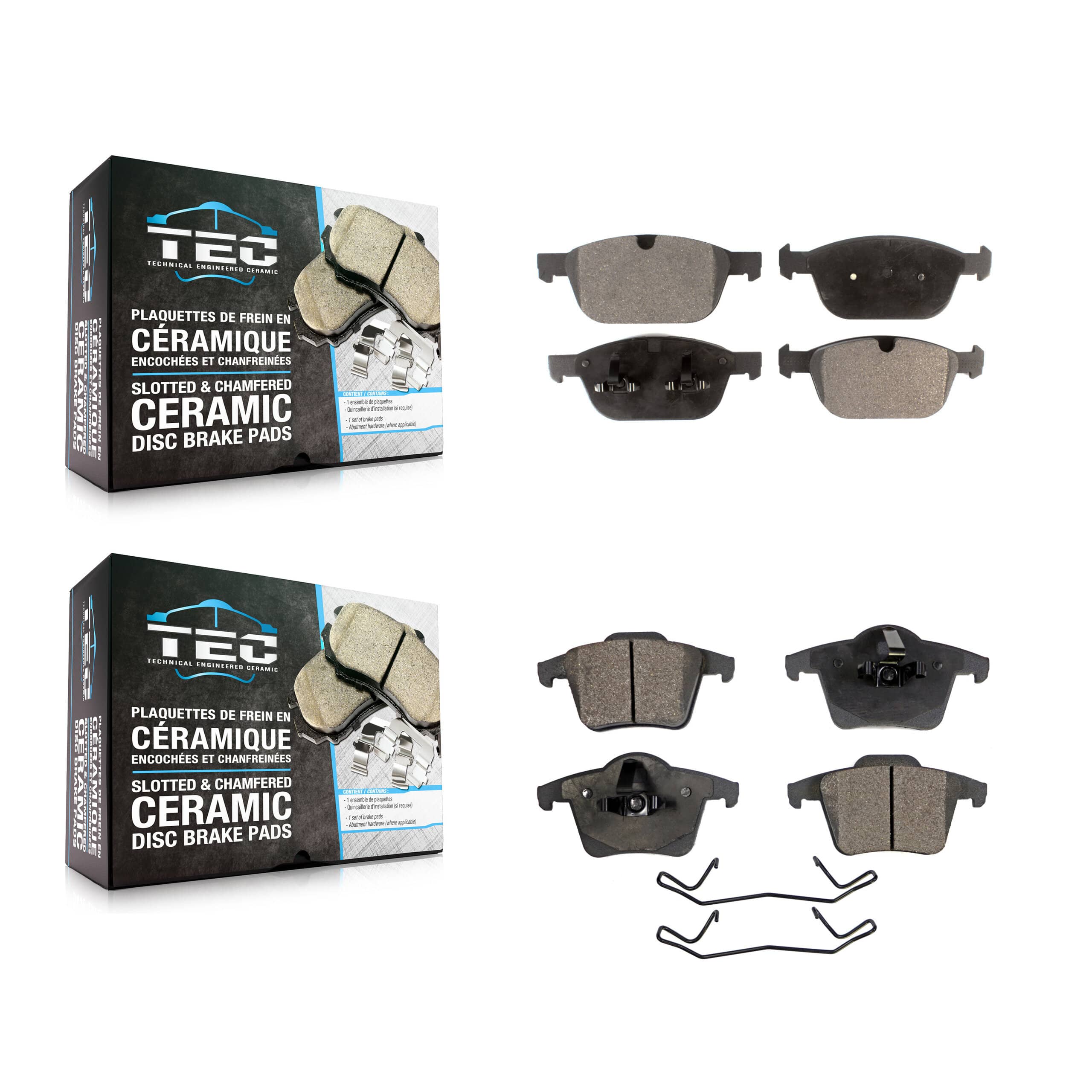 TEC - KTC-100192 - Front and Rear Disc Brake Pad Kits