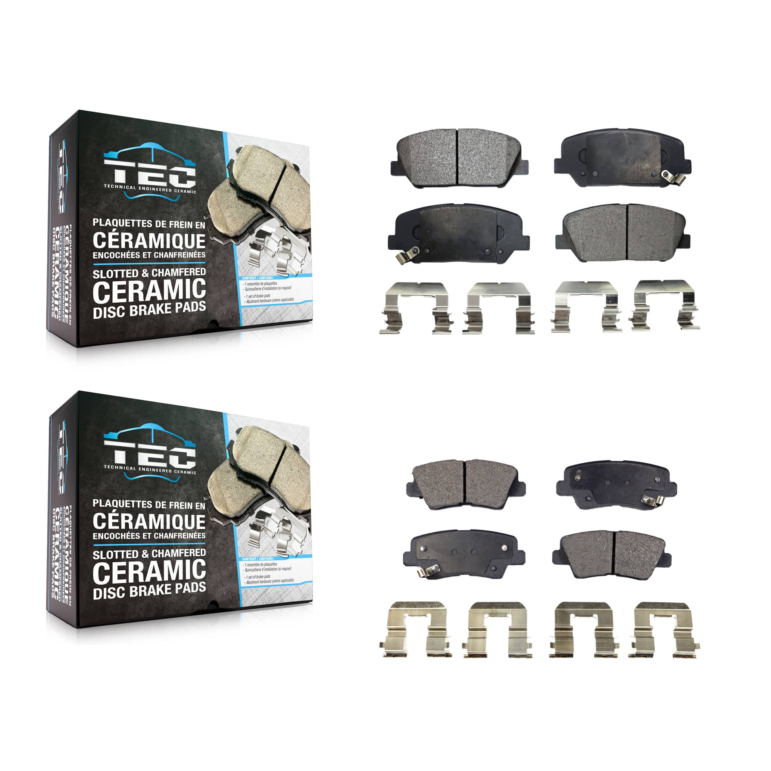 TEC - KTC-100194 - Front and Rear Disc Brake Pad Kits
