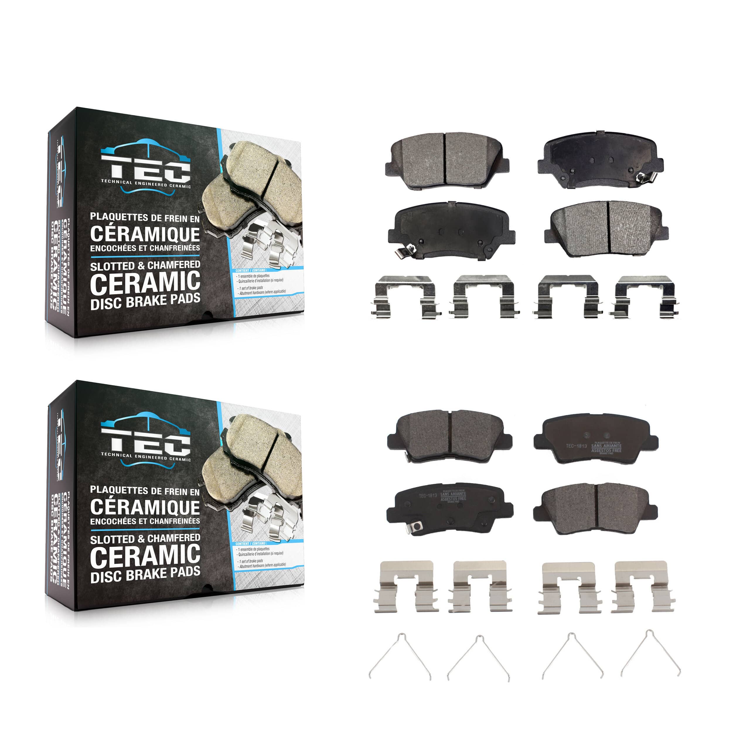 TEC - KTC-100207 - Front and Rear Disc Brake Pad Kits