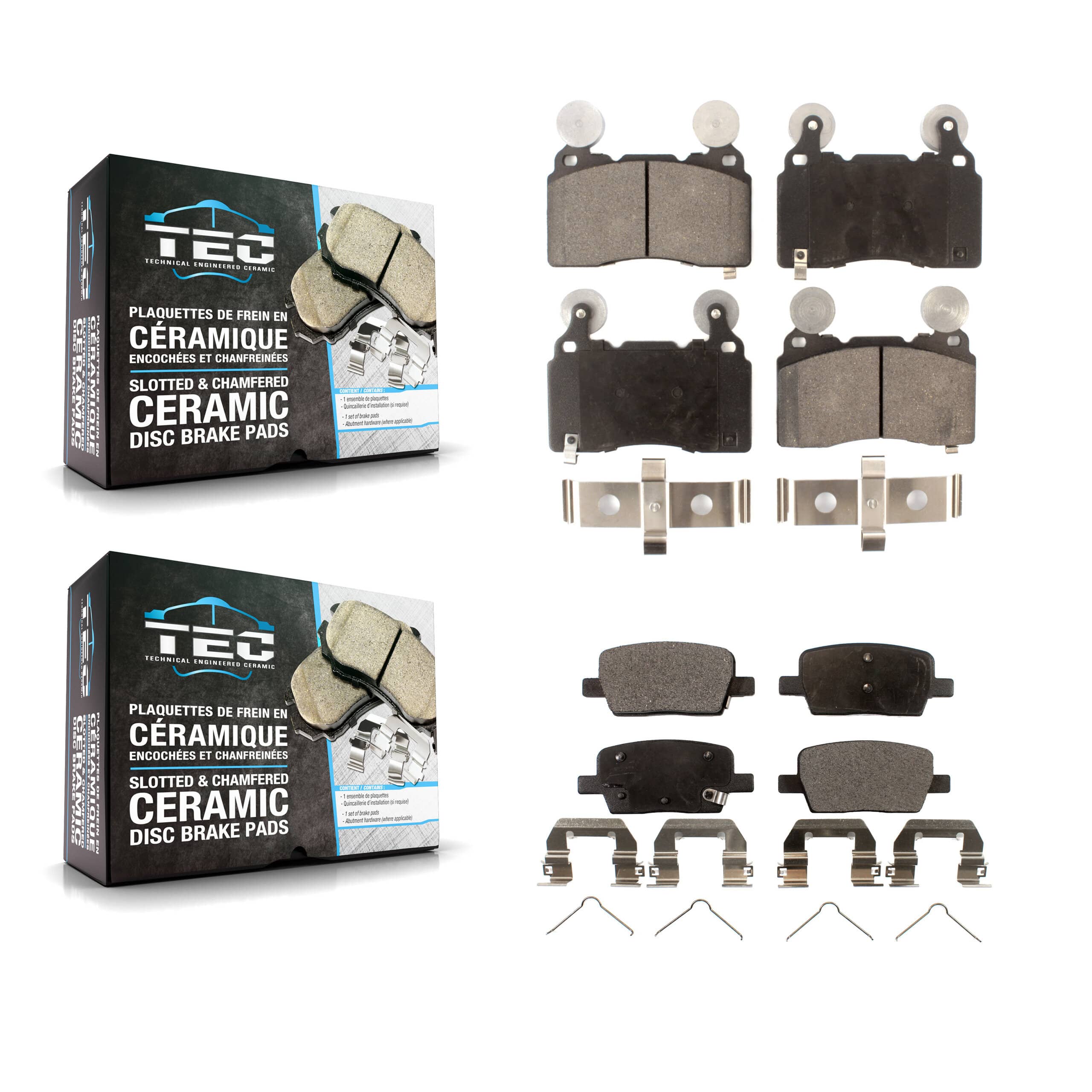 TEC - KTC-100220 - Front and Rear Disc Brake Pad Kits