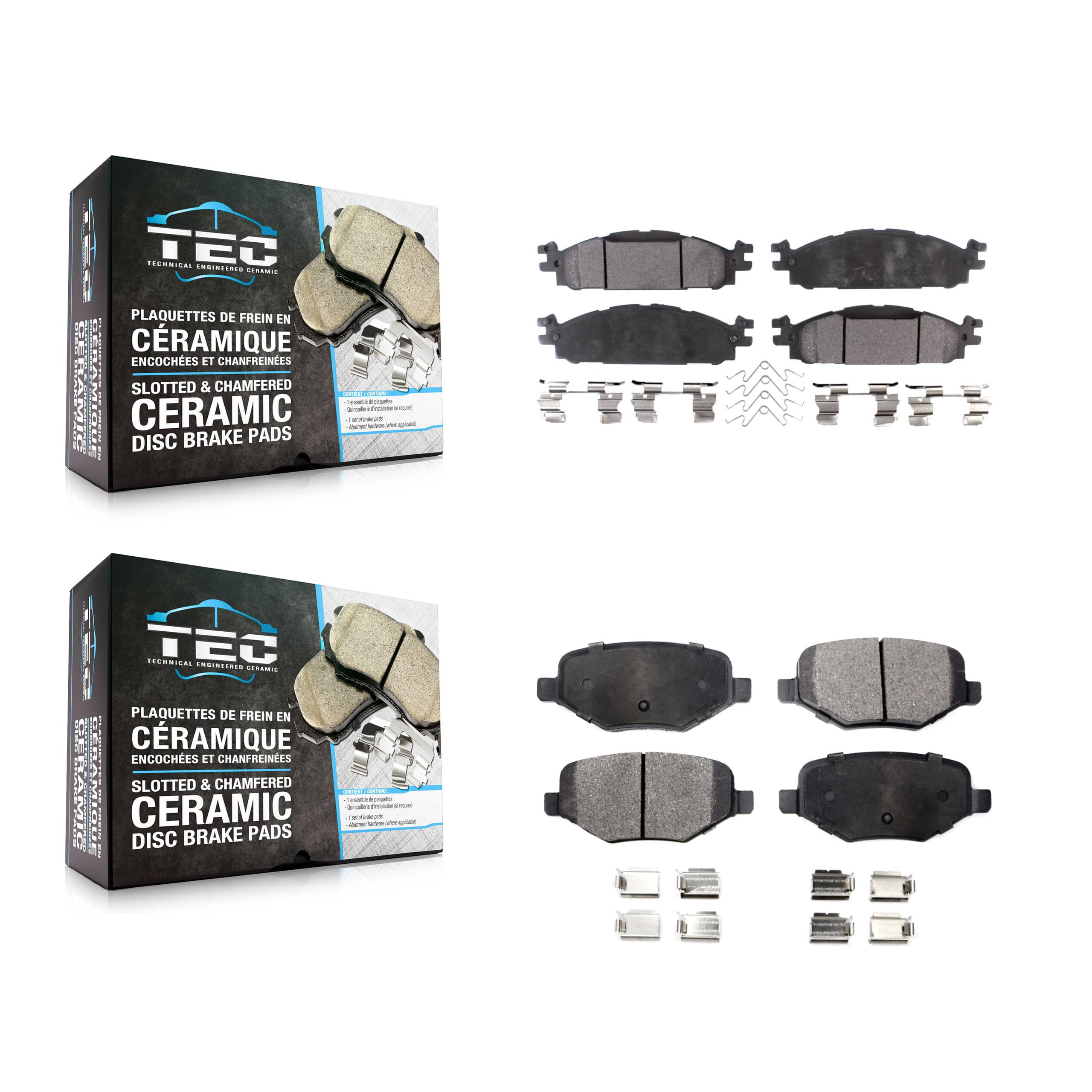 TEC - KTC-100226 - Front and Rear Disc Brake Pad Kits