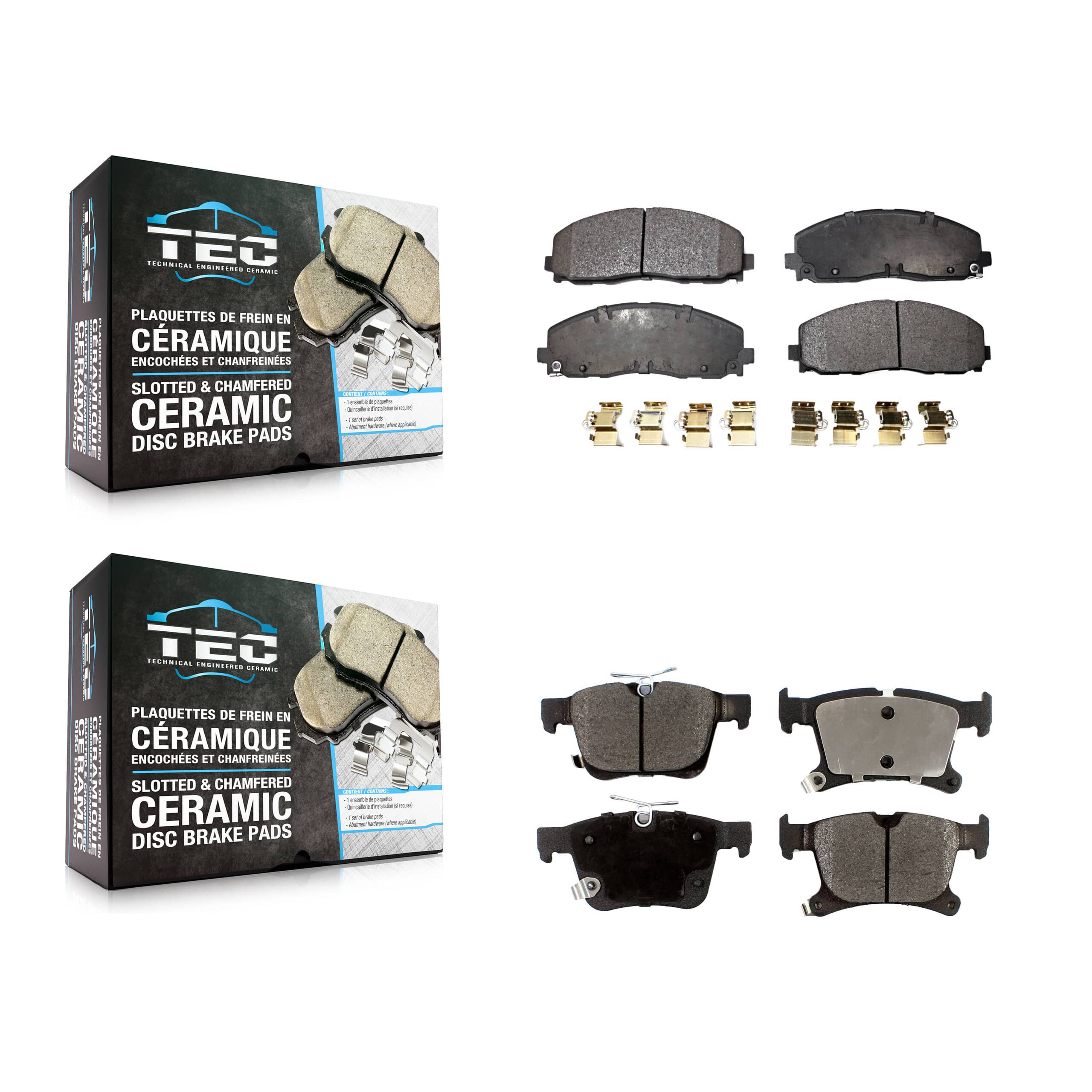 TEC - KTC-100257 - Front and Rear Disc Brake Pad Kits