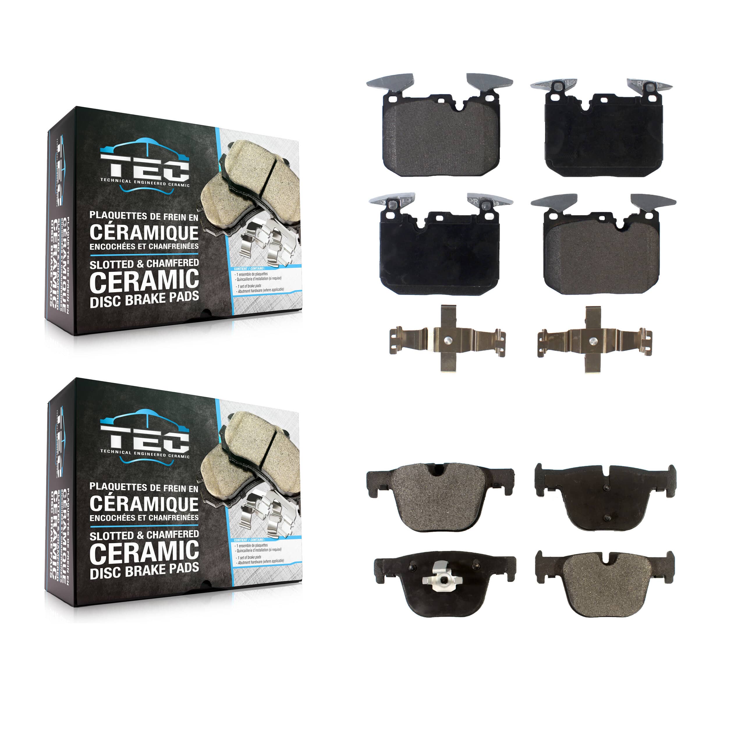 TEC - KTC-100258 - Front and Rear Disc Brake Pad Kits