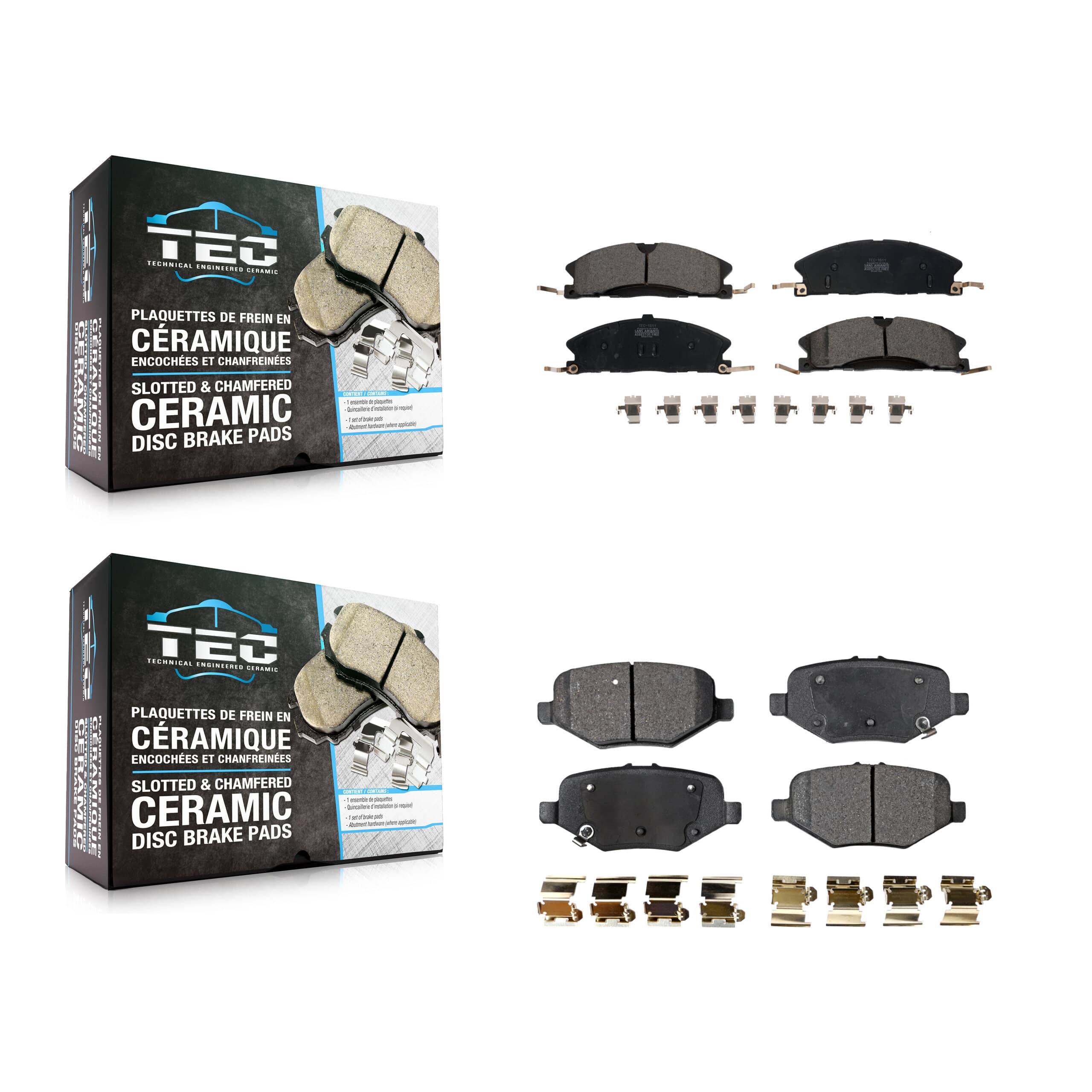 TEC - KTC-100263 - Front and Rear Disc Brake Pad Kits