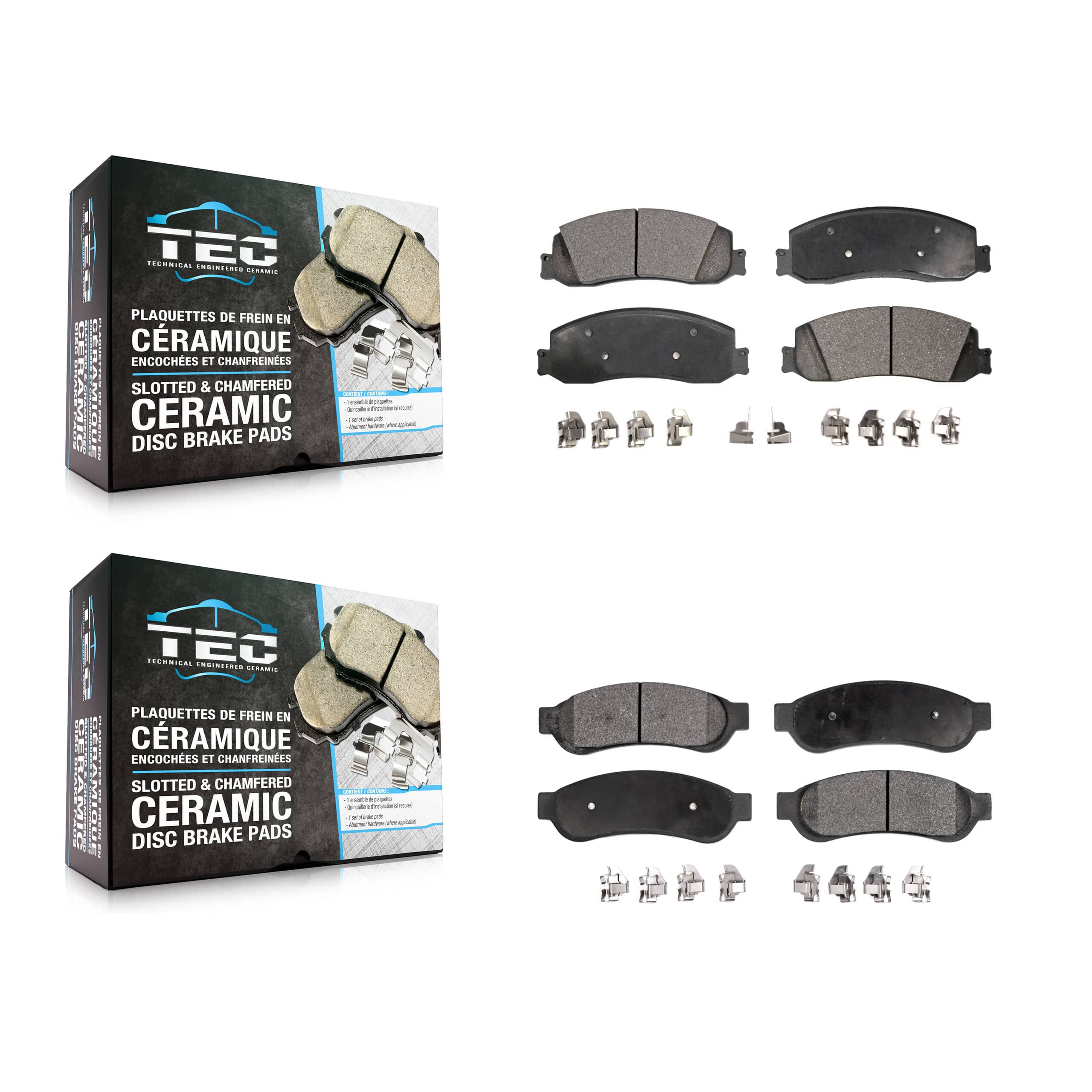 TEC - KTC-100270 - Front and Rear Disc Brake Pad Kits