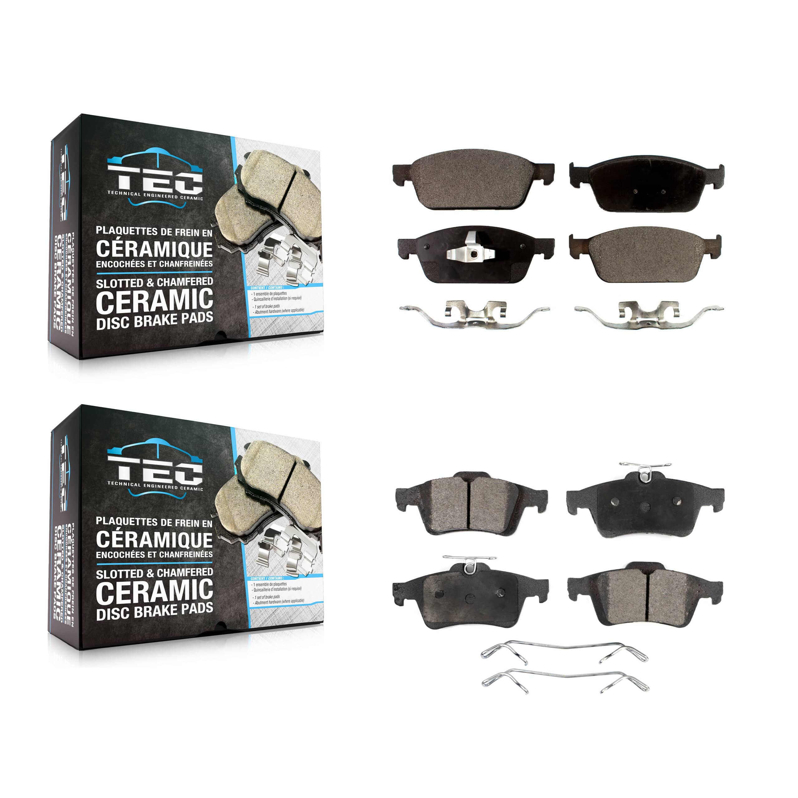 TEC - KTC-100279 - Front and Rear Disc Brake Pad Kits
