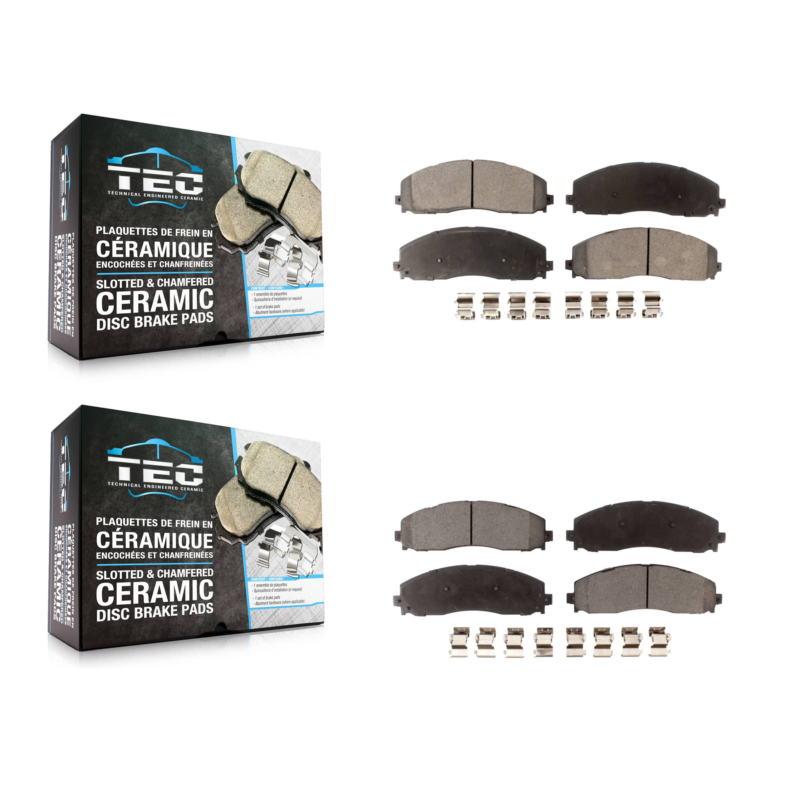 TEC - KTC-100281 - Front and Rear Disc Brake Pad Kits
