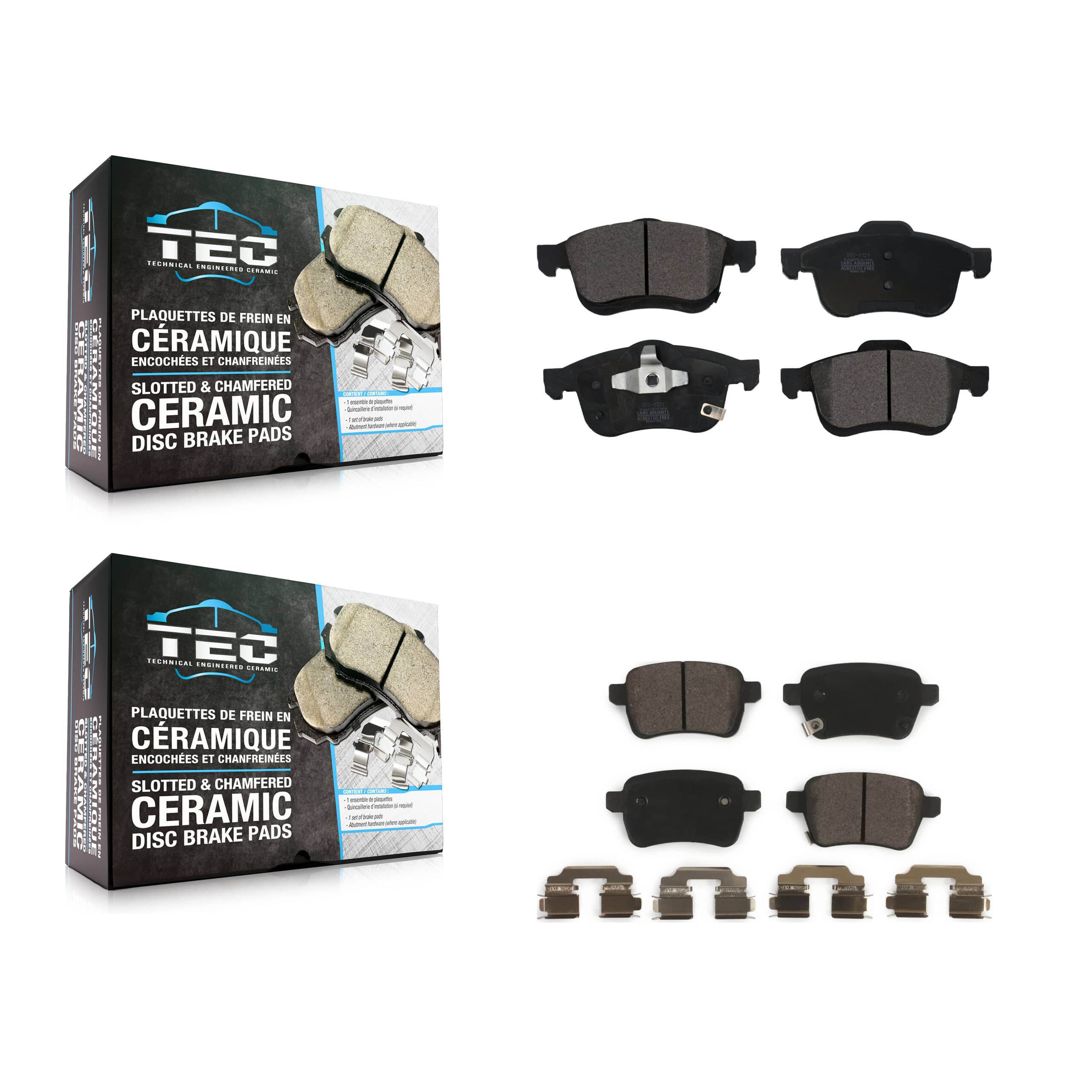 TEC - KTC-100289 - Front and Rear Disc Brake Pad Kits