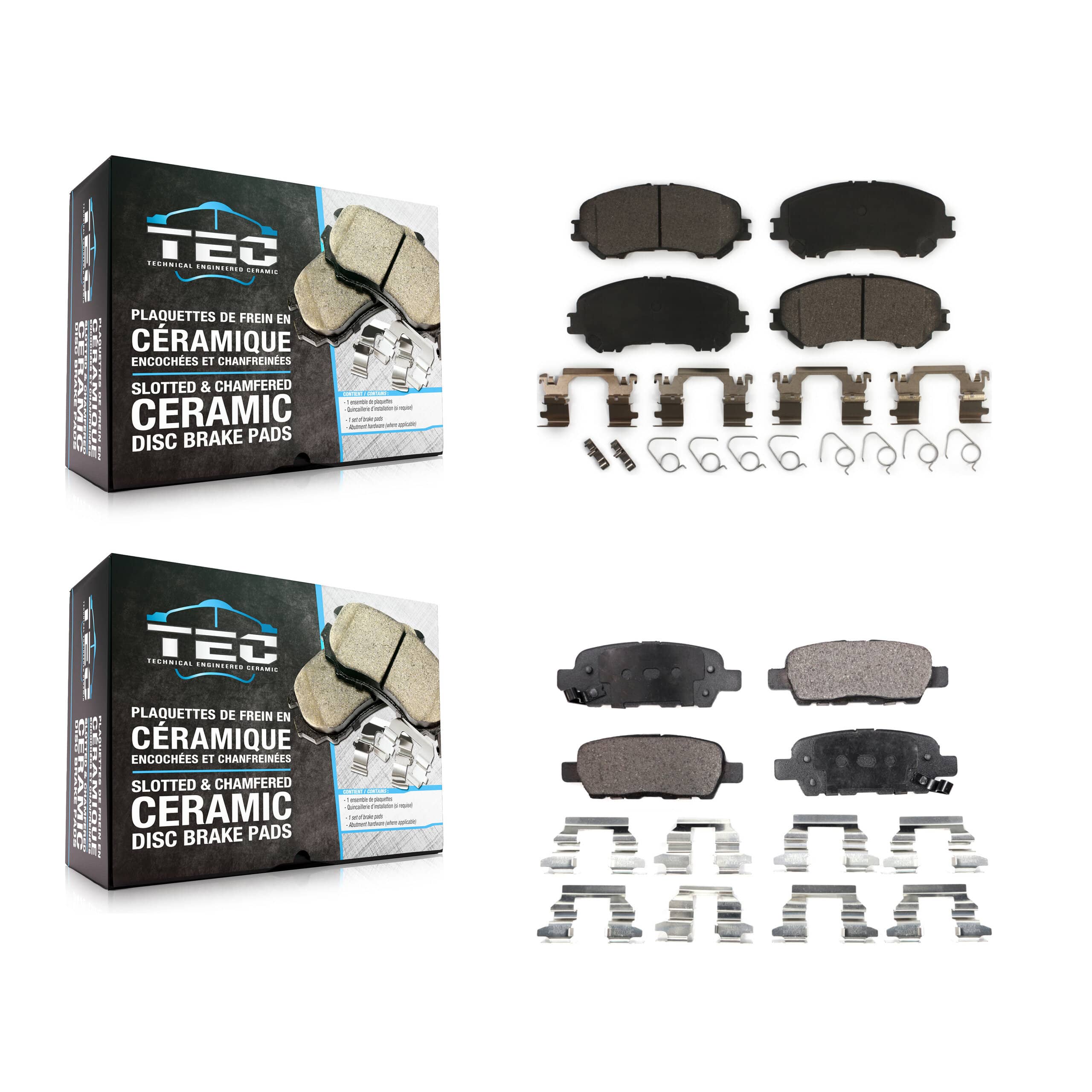 TEC - KTC-100296 - Front and Rear Disc Brake Pad Kits