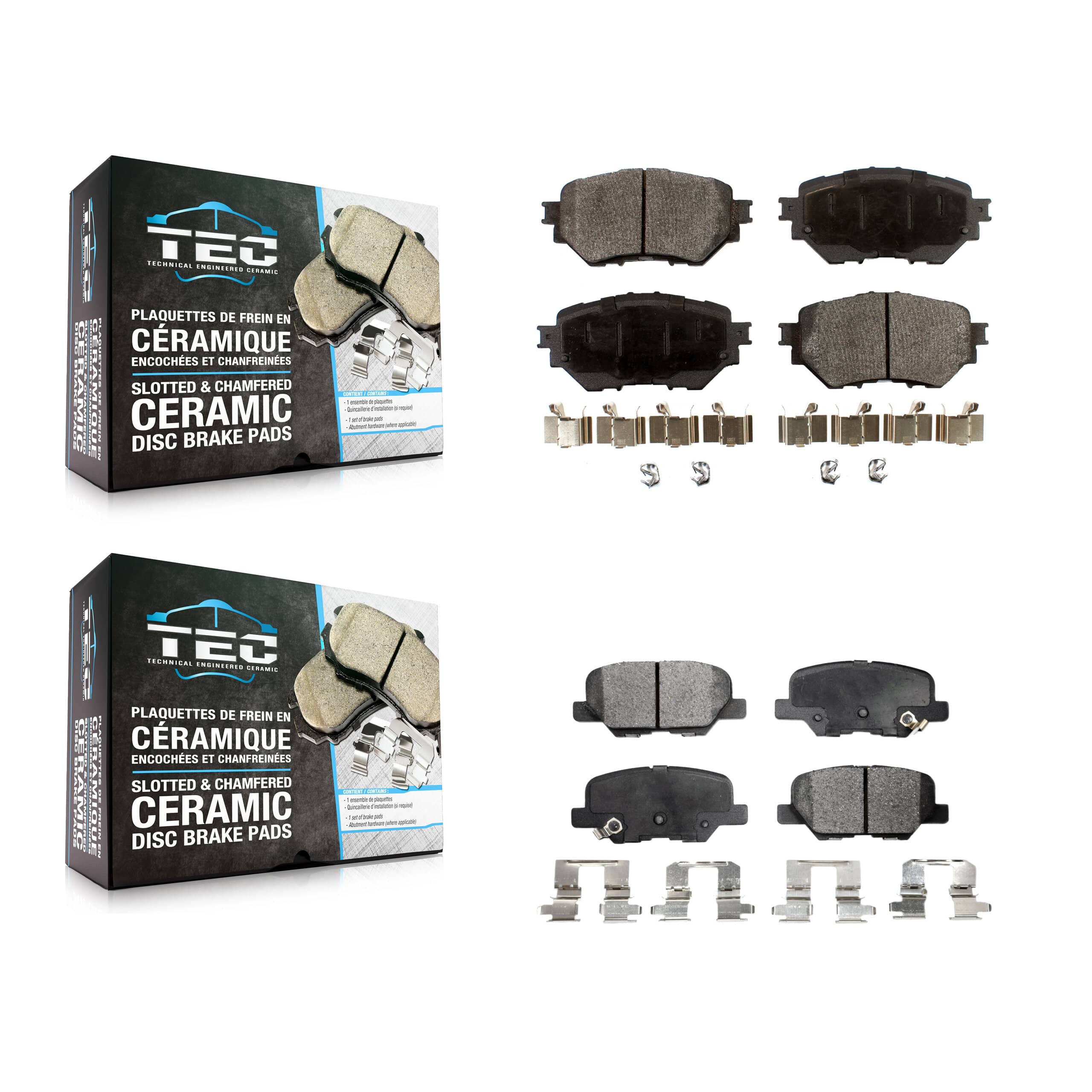 TEC - KTC-100297 - Front and Rear Disc Brake Pad Kits