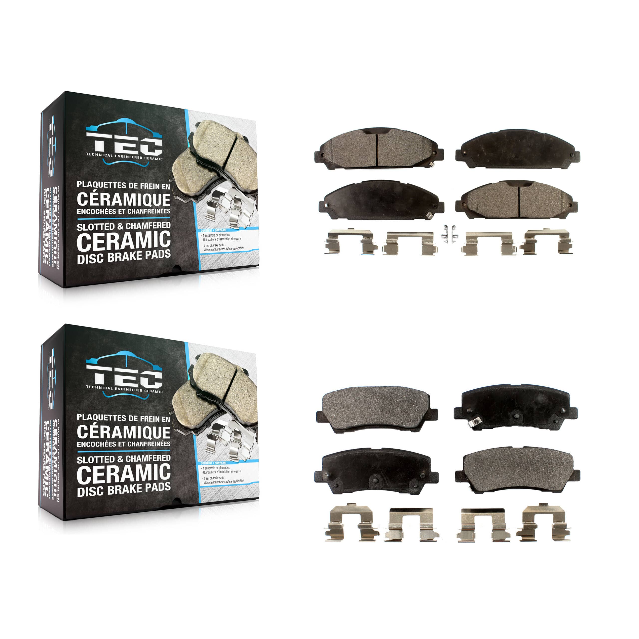 TEC - KTC-100299 - Front and Rear Disc Brake Pad Kits