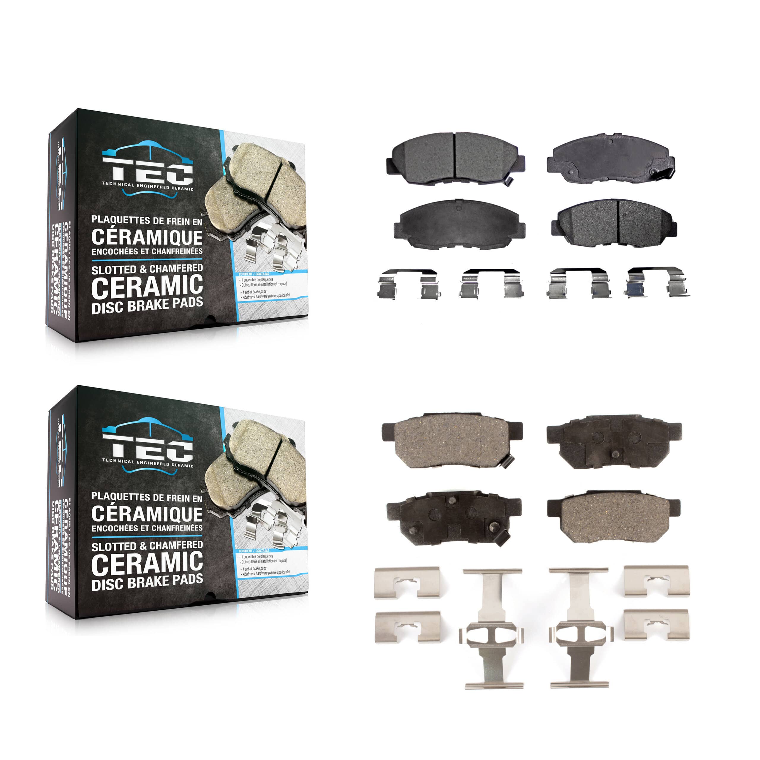TEC - KTC-100328 - Front and Rear Disc Brake Pad Kits