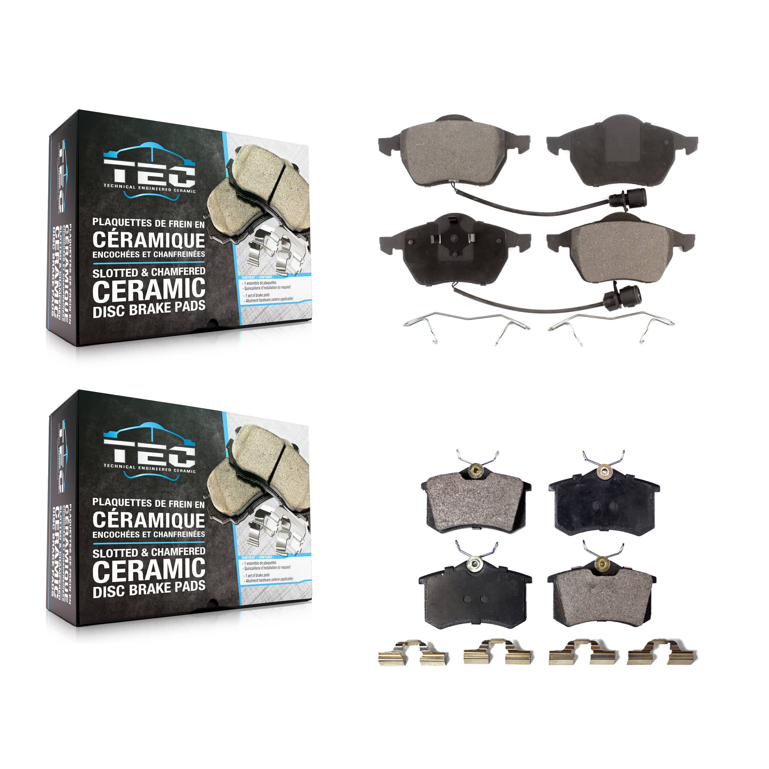 TEC - KTC-100341 - Front and Rear Disc Brake Pad Kits