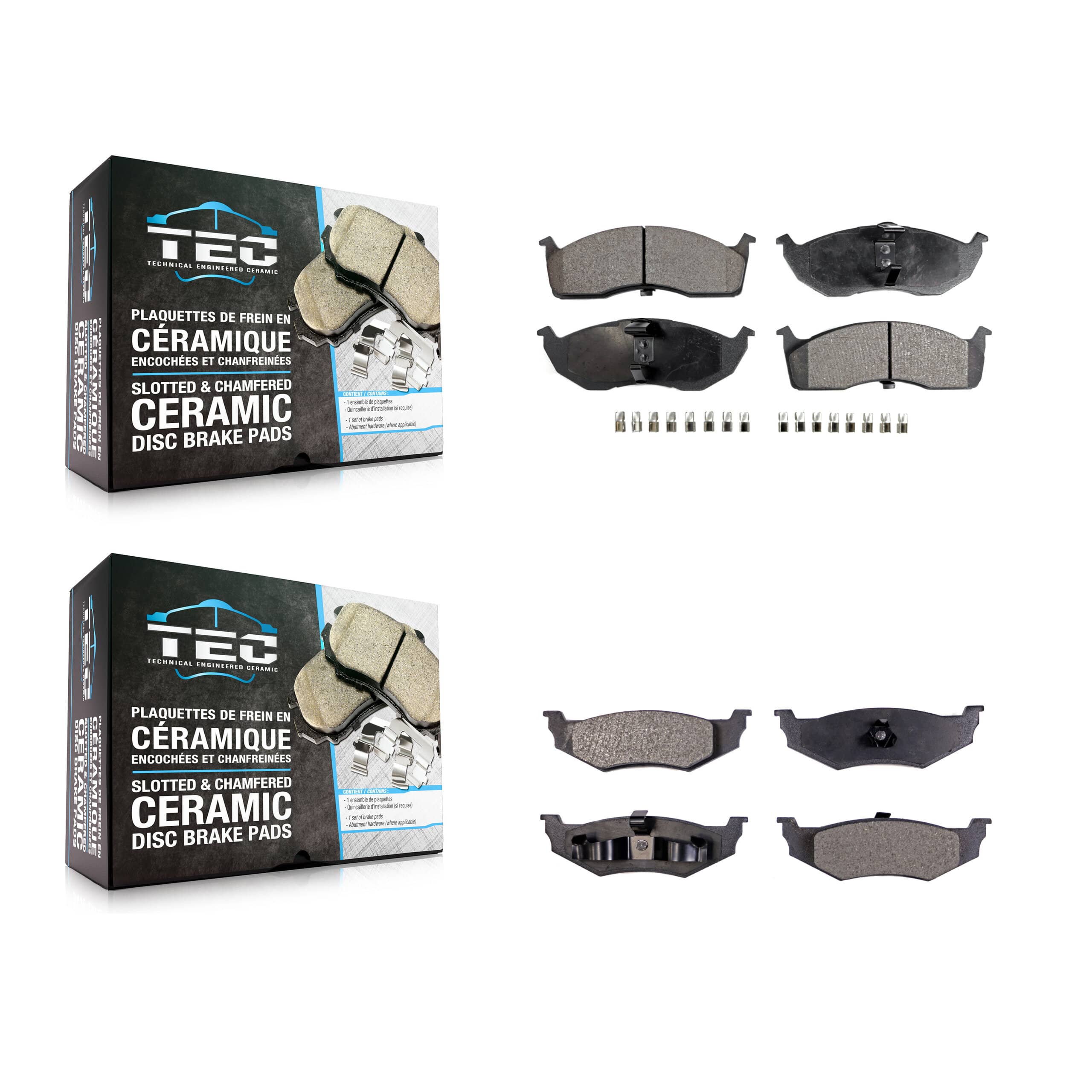 TEC - KTC-100343 - Front and Rear Disc Brake Pad Kits