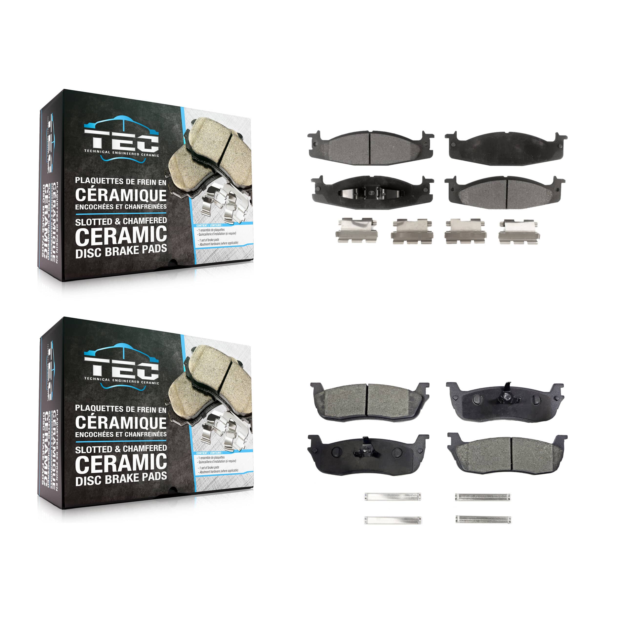 TEC - KTC-100348 - Front and Rear Disc Brake Pad Kits
