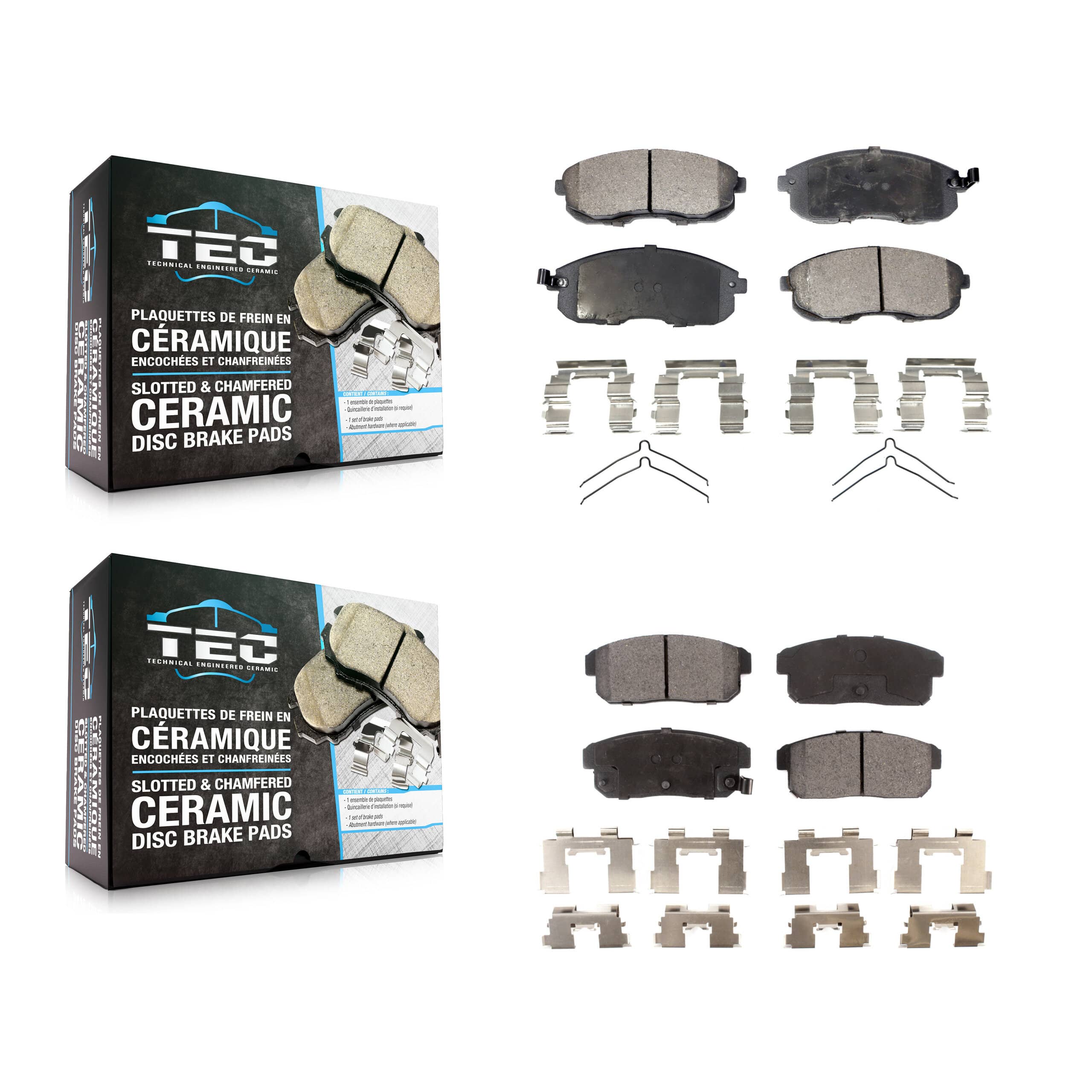 TEC - KTC-100355 - Front and Rear Disc Brake Pad Kits