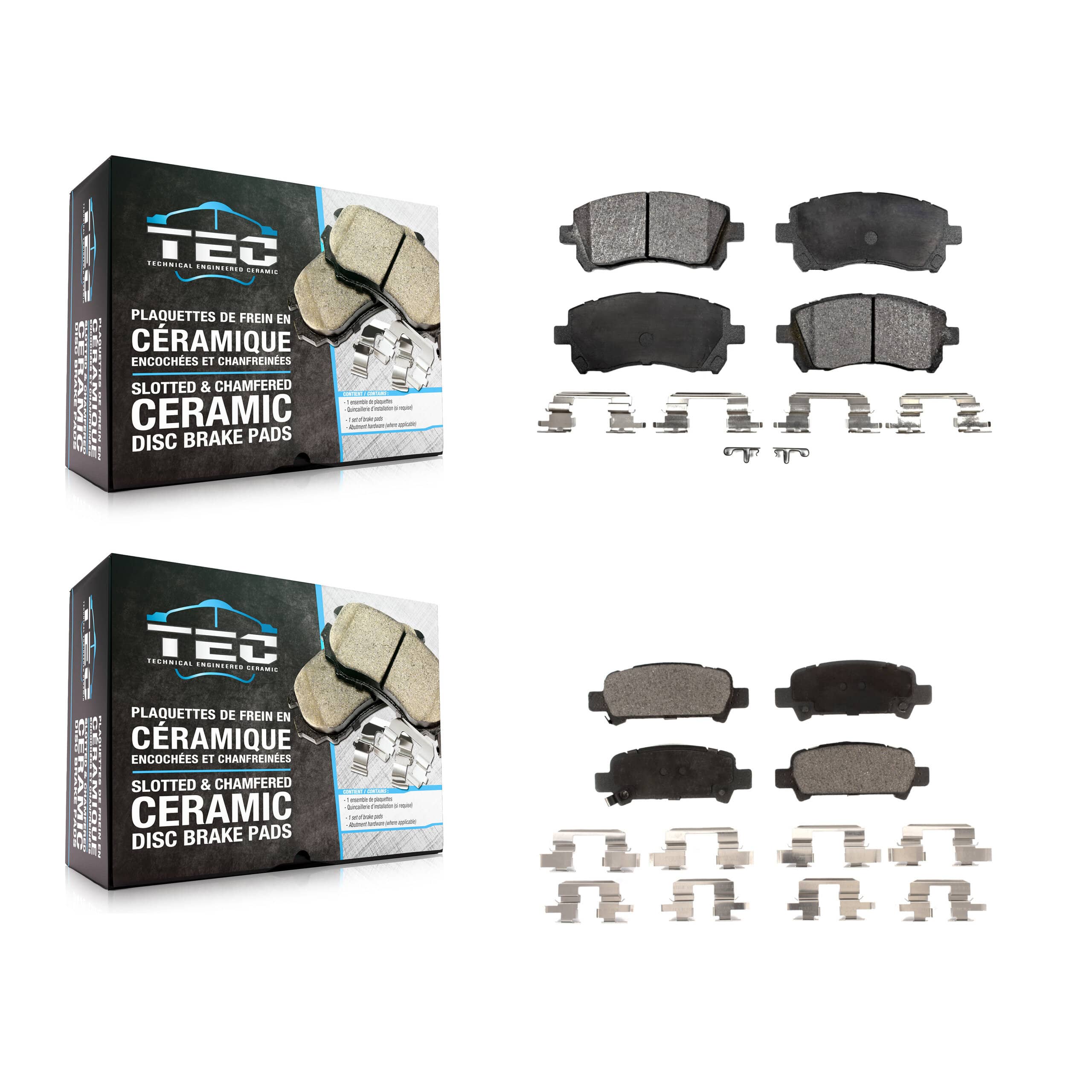 TEC - KTC-100375 - Front and Rear Disc Brake Pad Kits