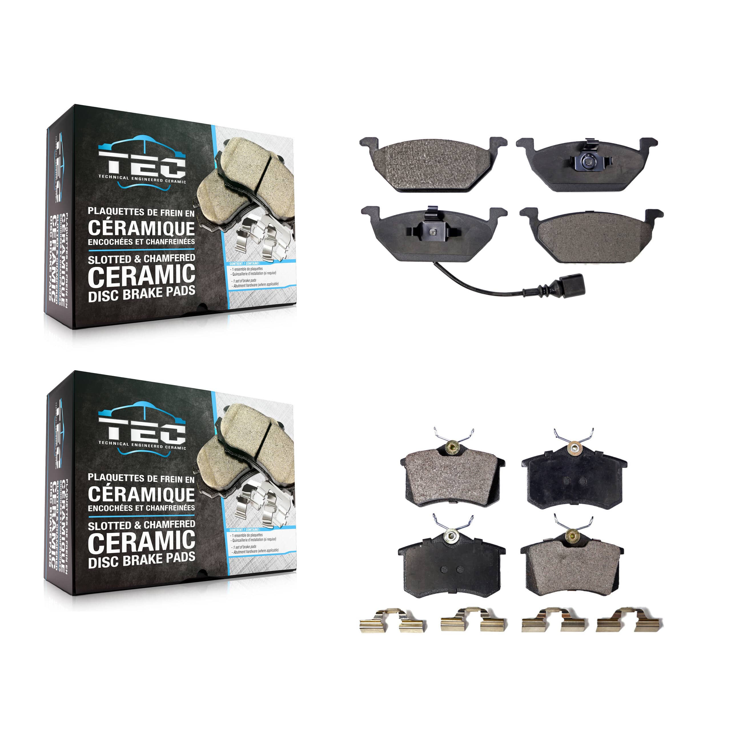TEC - KTC-100385 - Front and Rear Disc Brake Pad Kits